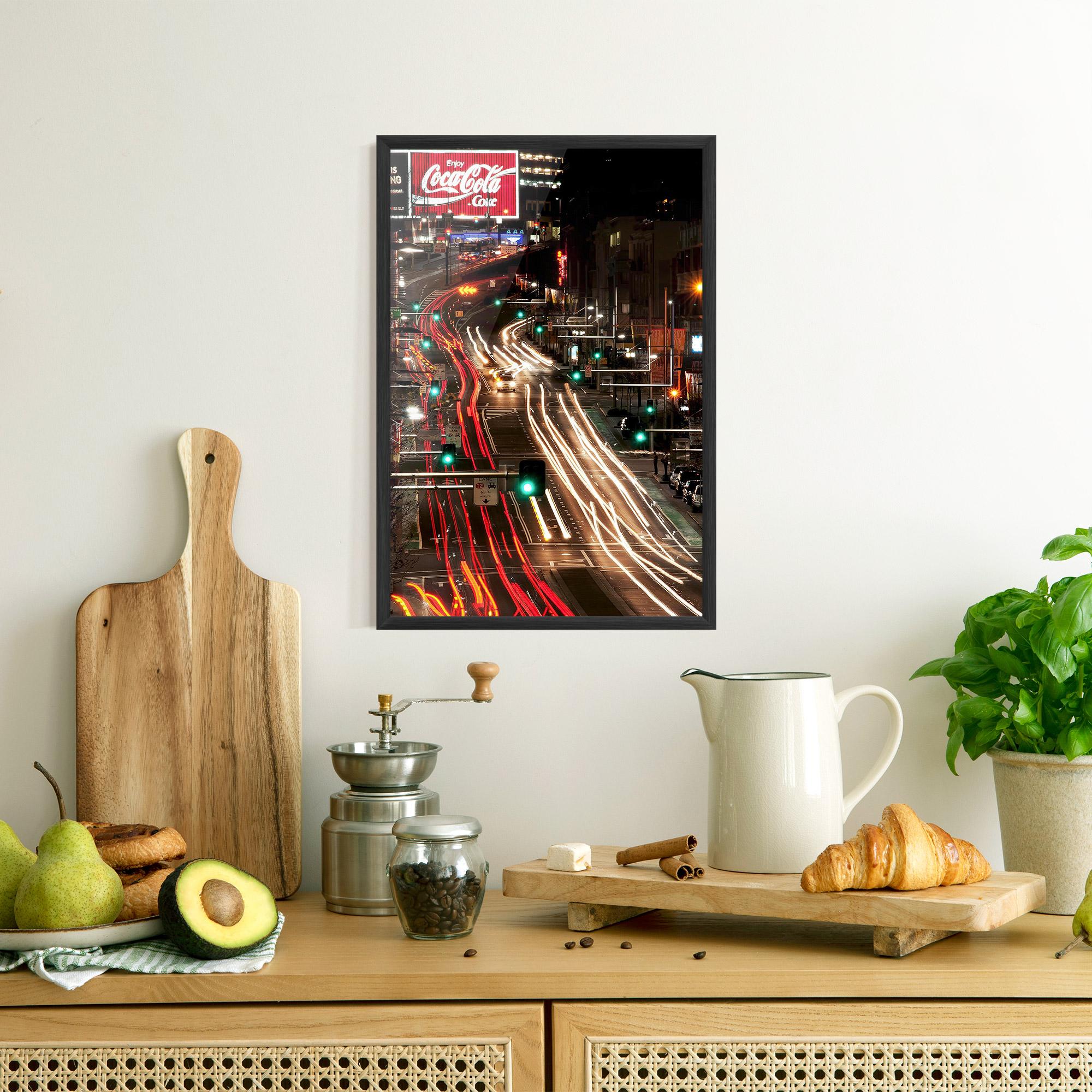 Poster Înrămat Car Light Road mockup 8