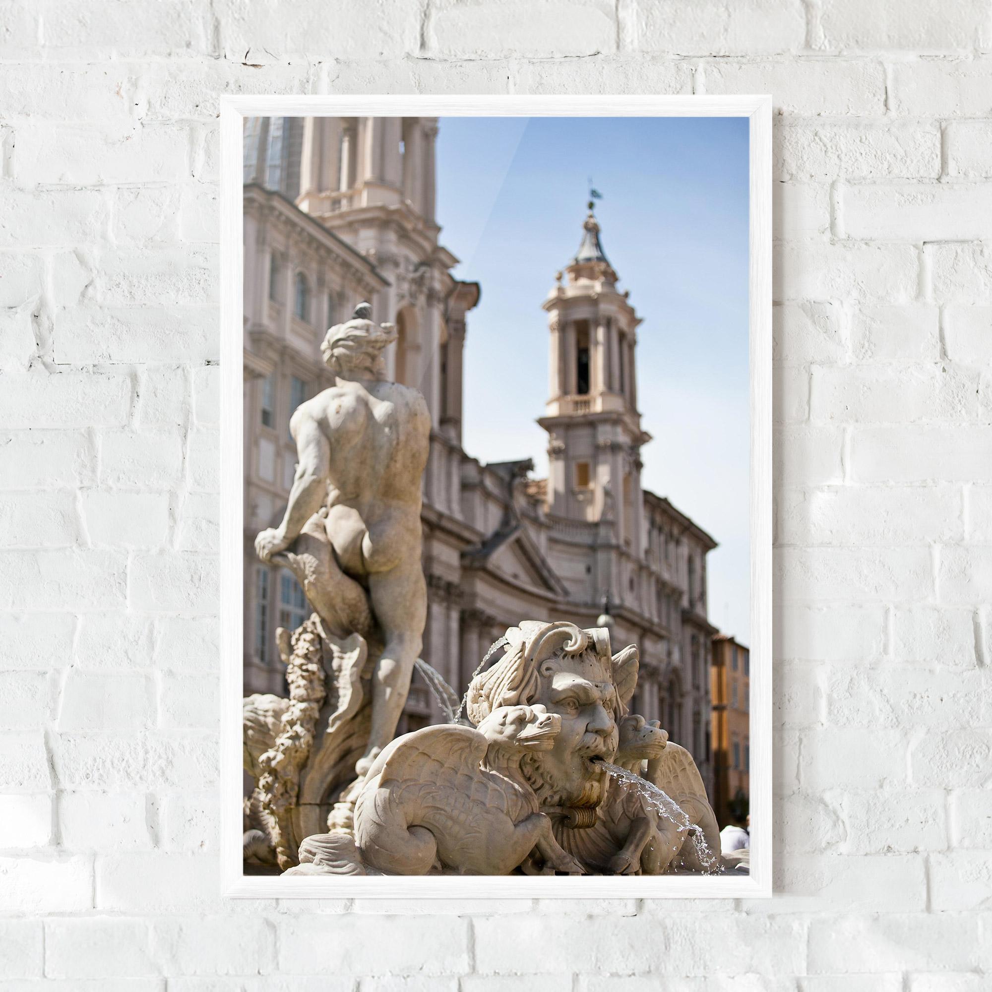 Poster Înrămat Baroque Statue Italy mockup 0