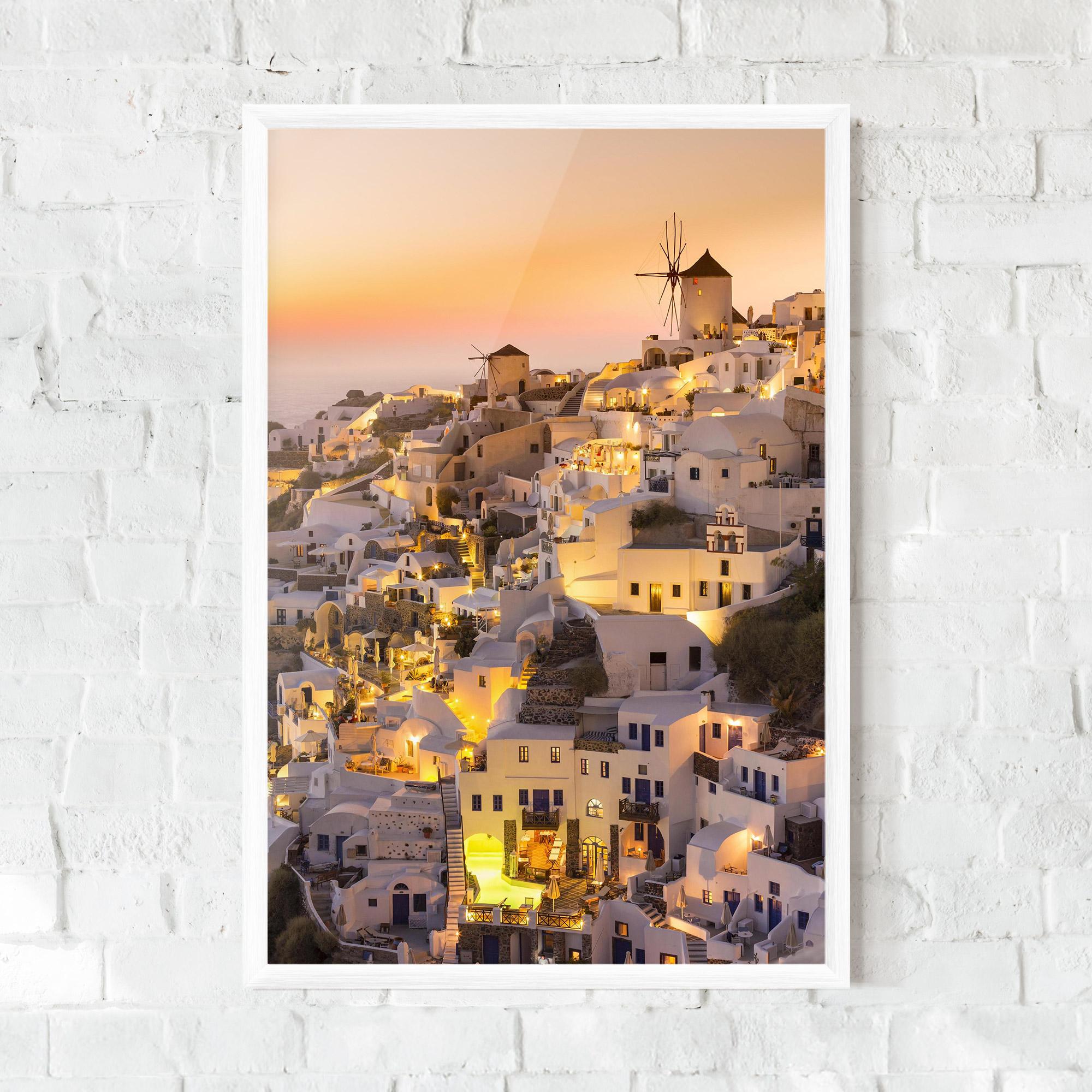 Poster Înrămat Santorini Greece mockup 0