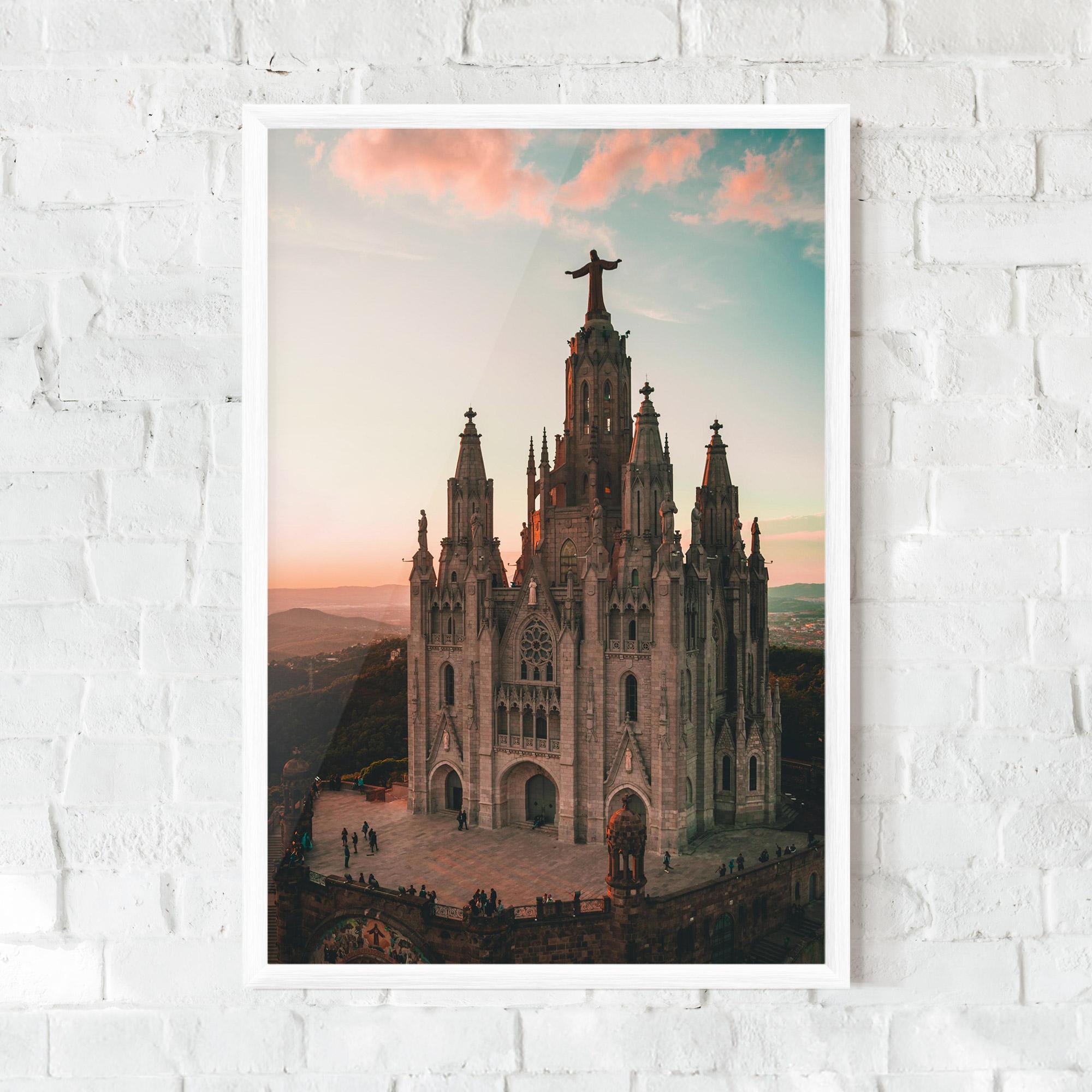 Poster Înrămat Tibidabo Barcelona mockup 0
