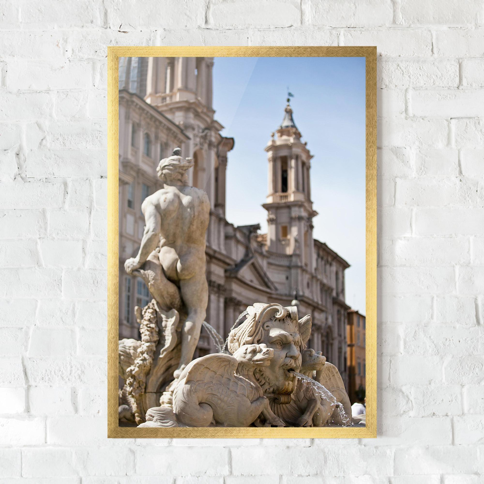 Poster Înrămat Baroque Statue Italy mockup 0