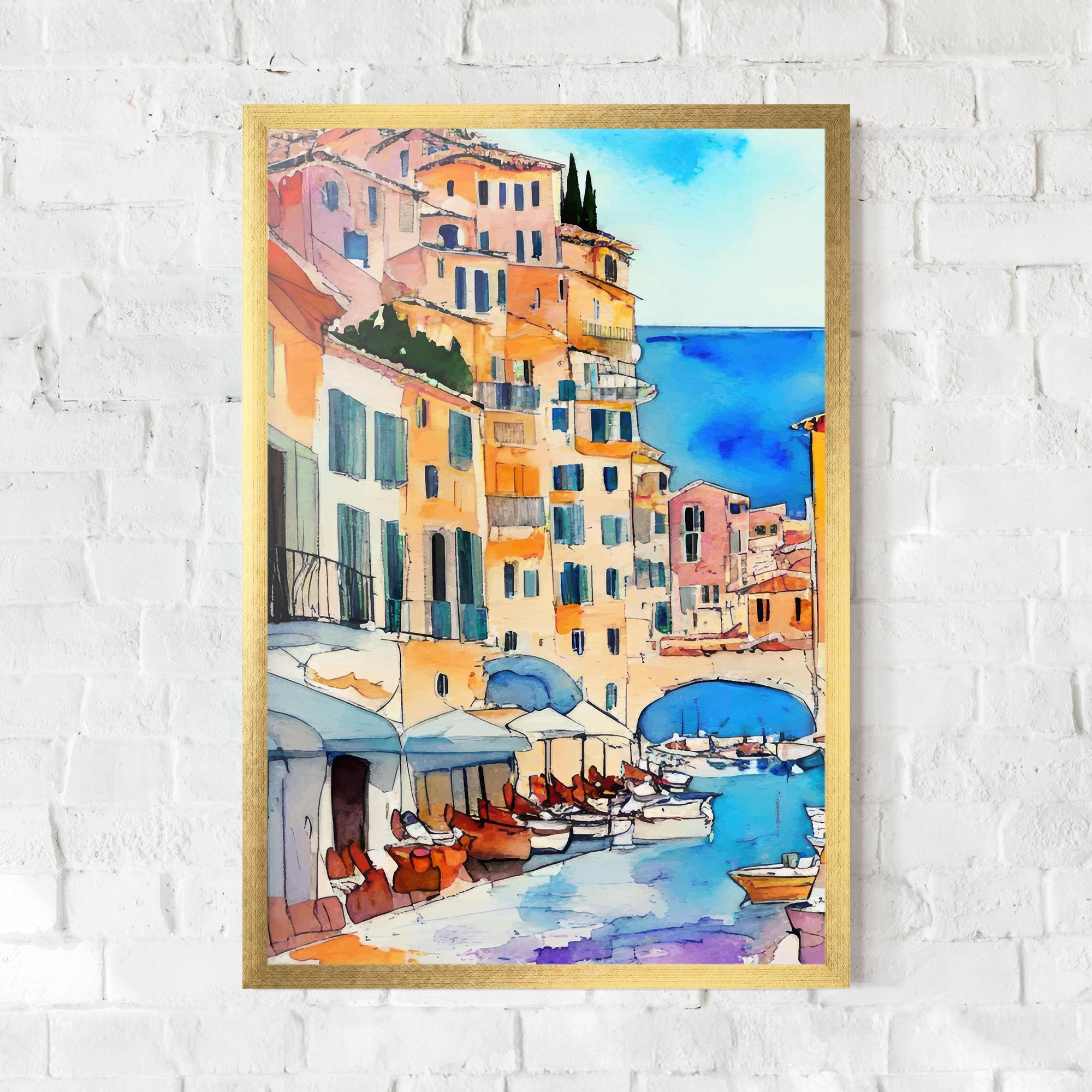 Poster Înrămat France Watercolor mockup 0