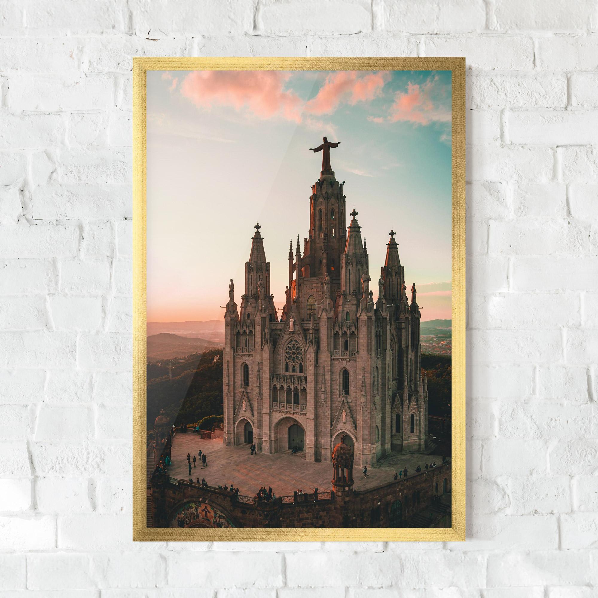 Poster Înrămat Tibidabo Barcelona mockup 0