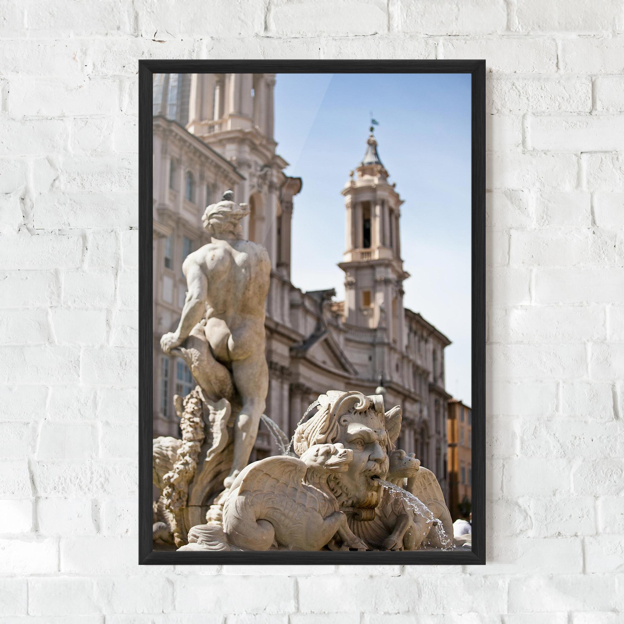 Poster Înrămat Baroque Statue Italy mockup 0