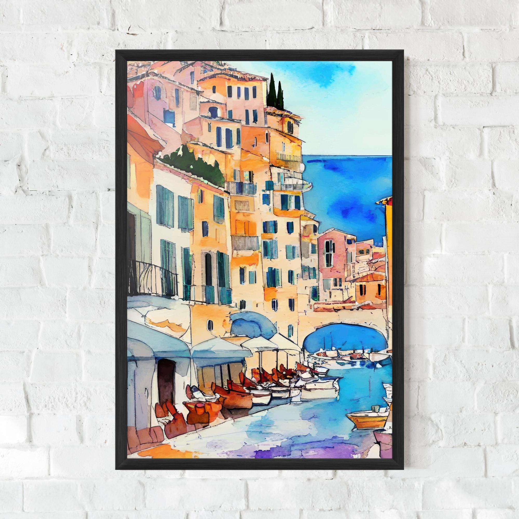 Poster Înrămat France Watercolor mockup 0