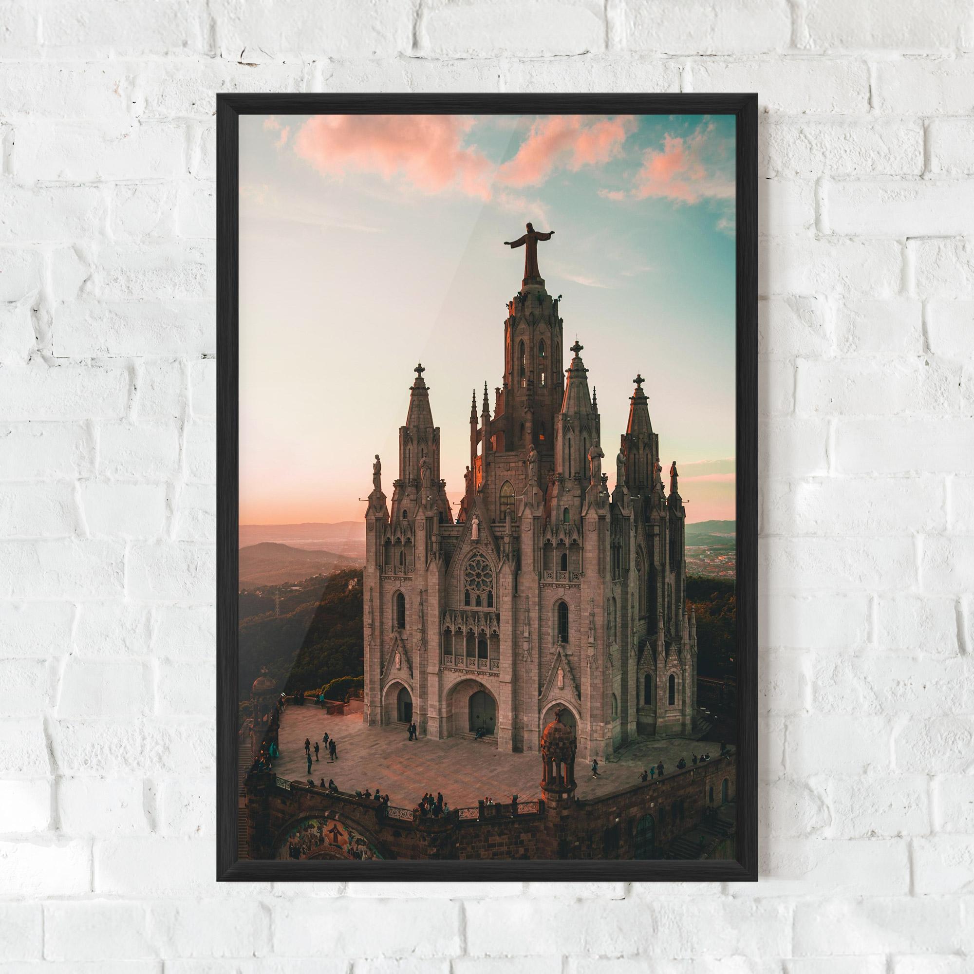 Poster Înrămat Tibidabo Barcelona mockup 0