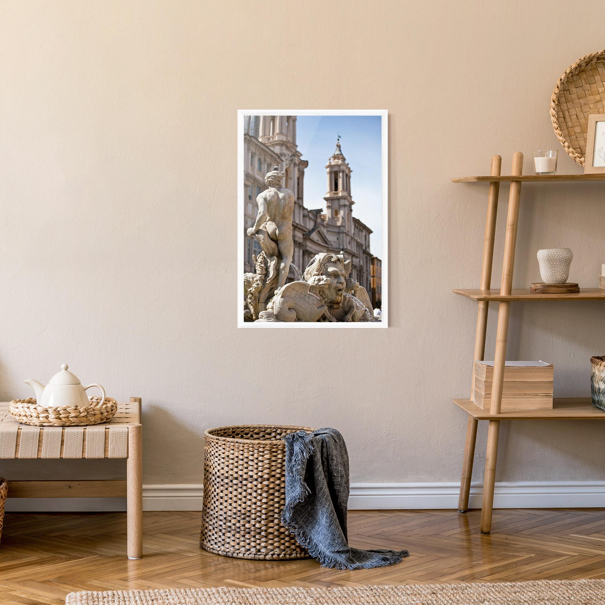 Poster Înrămat Baroque Statue Italy mockup 9