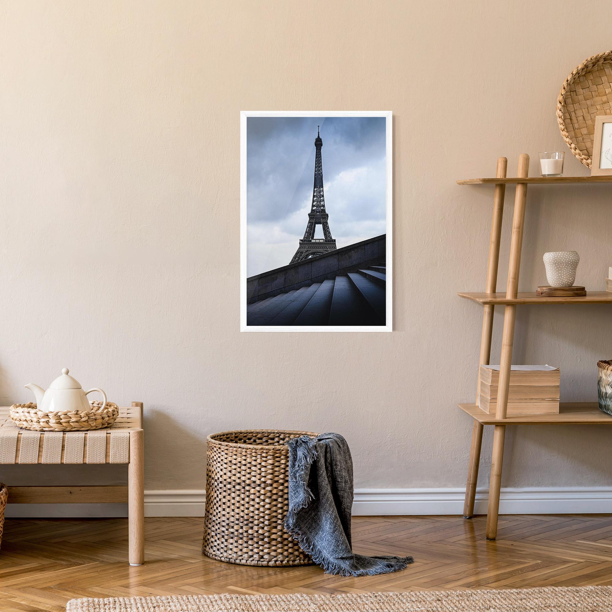 Poster Înrămat Eiffel Tower Stairs mockup 9