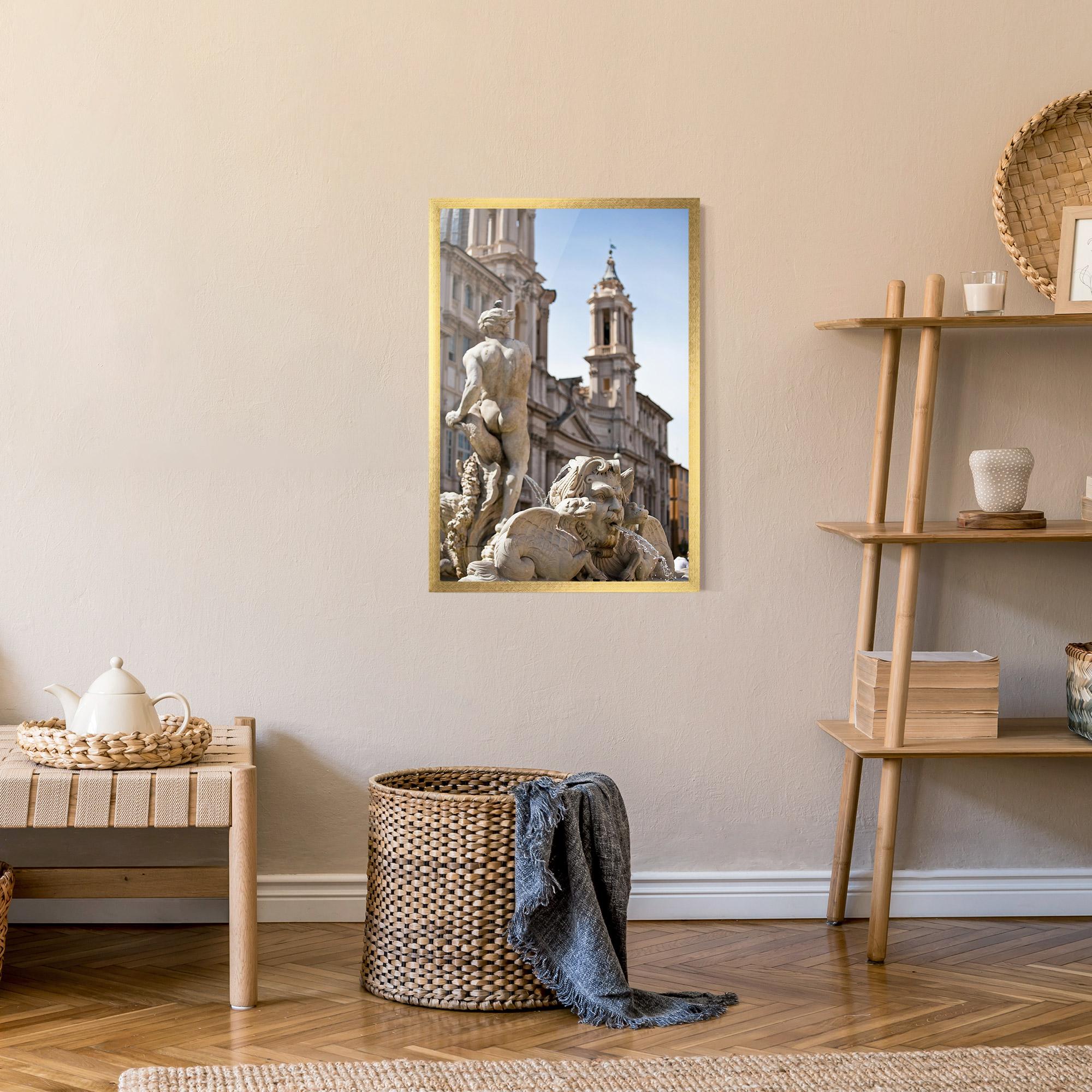 Poster Înrămat Baroque Statue Italy mockup 9
