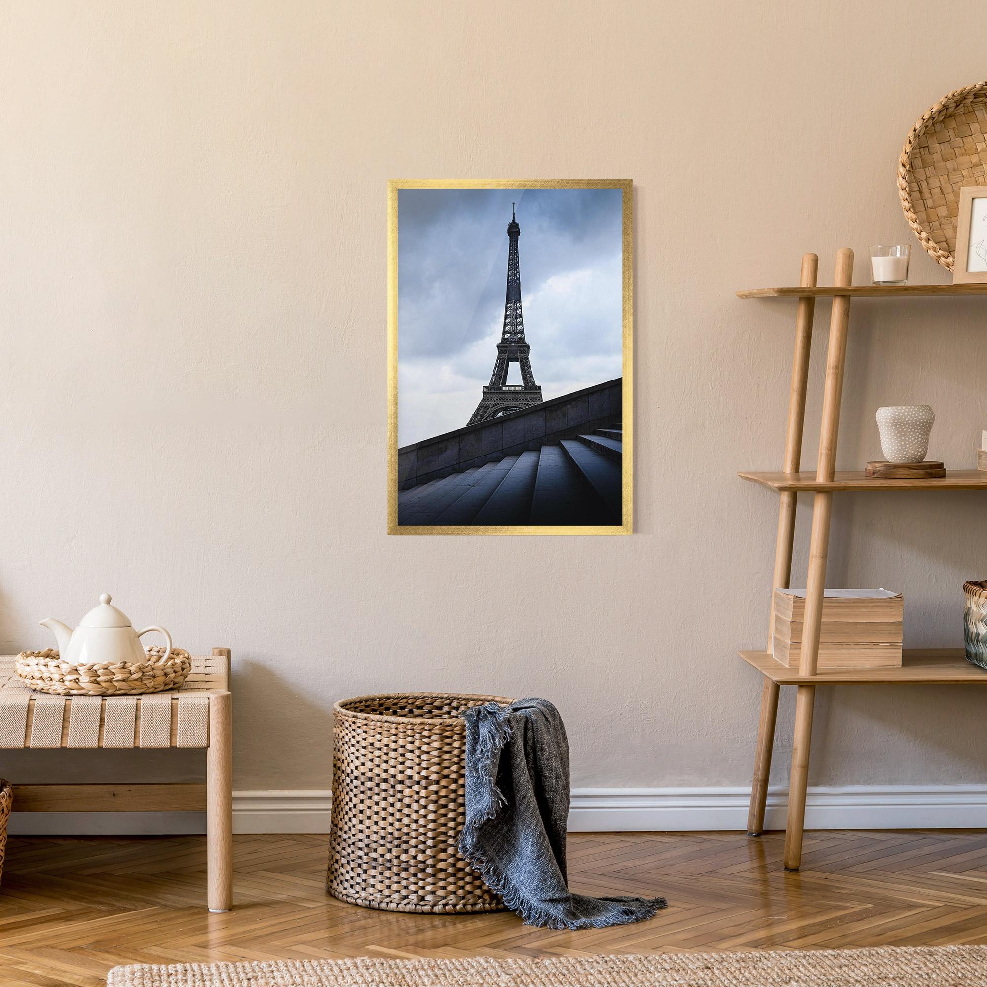 Poster Înrămat Eiffel Tower Stairs mockup 9
