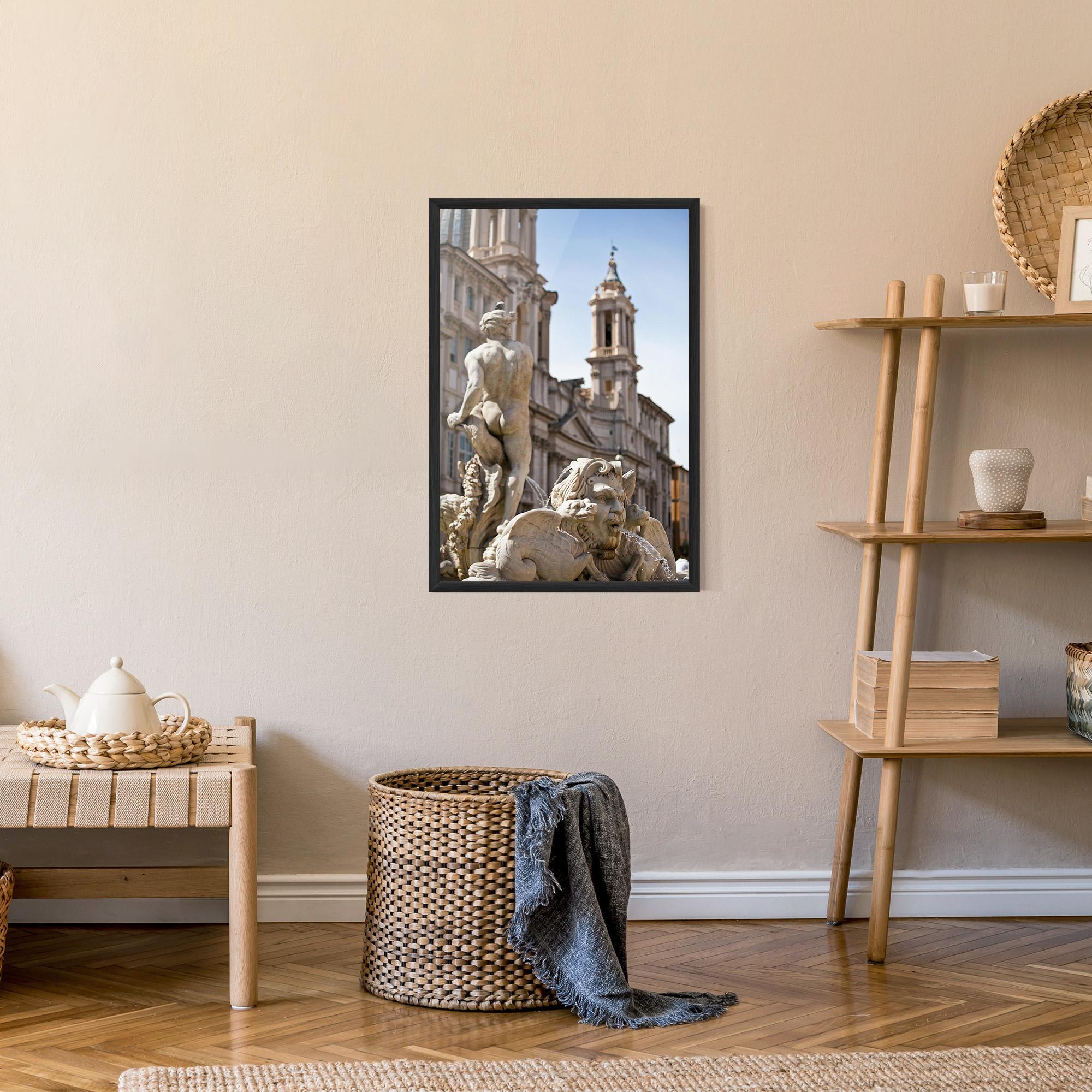 Poster Înrămat Baroque Statue Italy mockup 9
