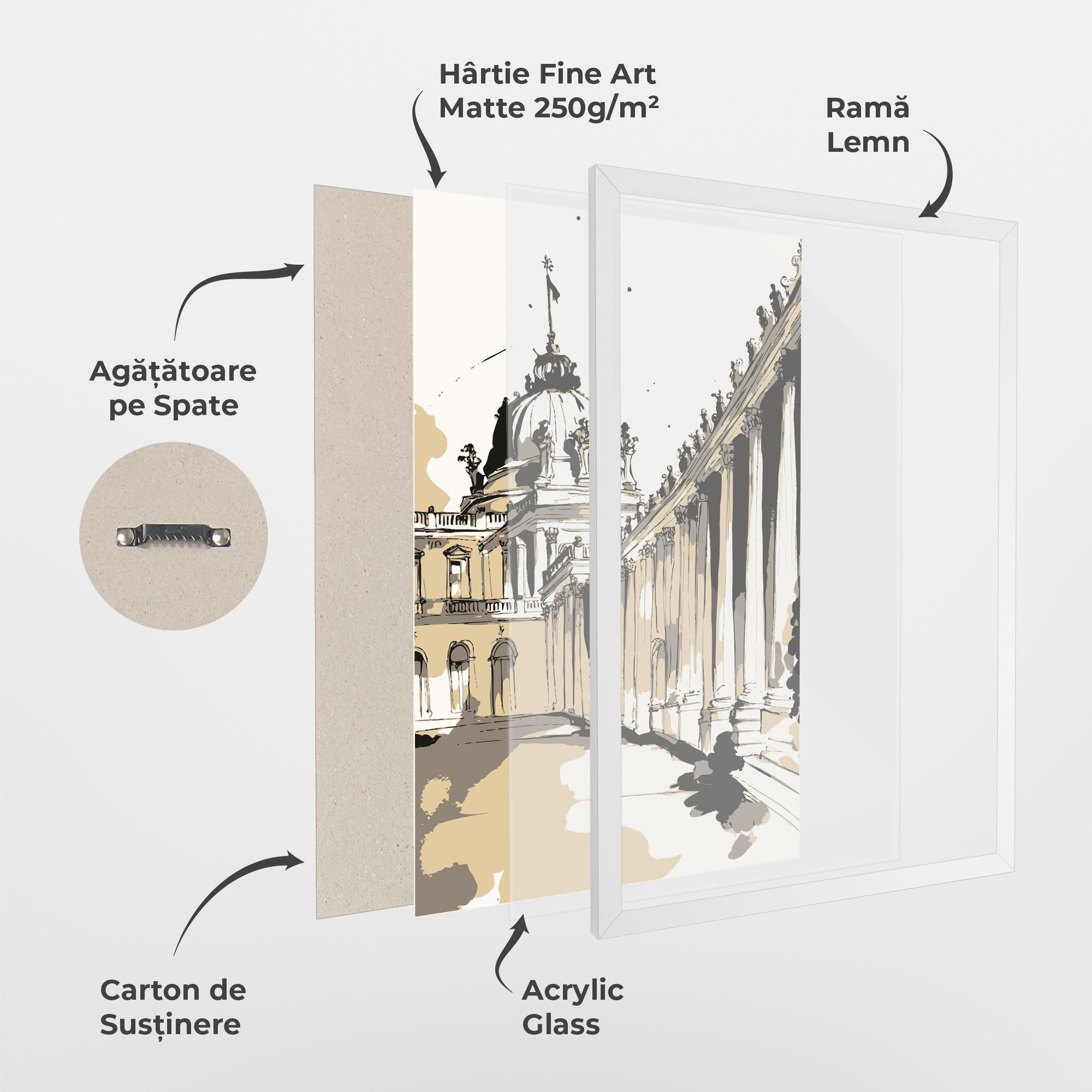 Poster Înrămat Art Palace Of Versailles mockup 1