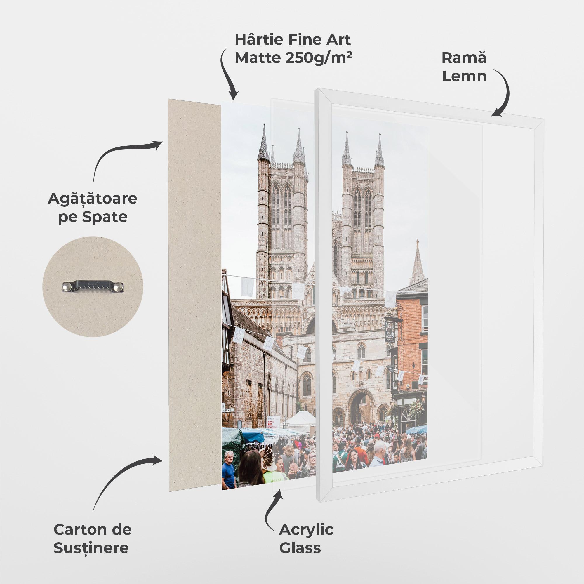 Poster Înrămat Lincoln Cathedral mockup 1