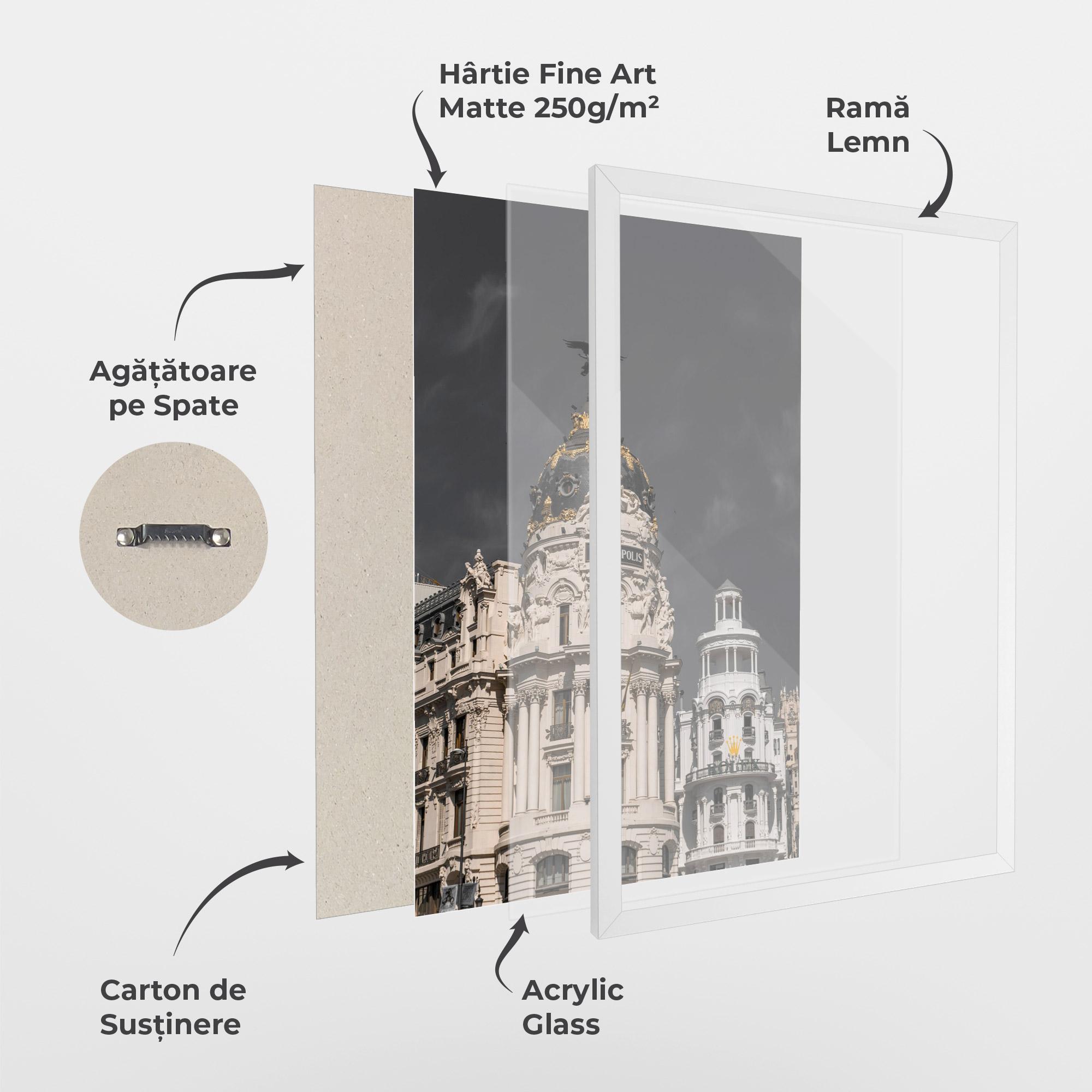 Poster Înrămat Metropolis Building mockup 1