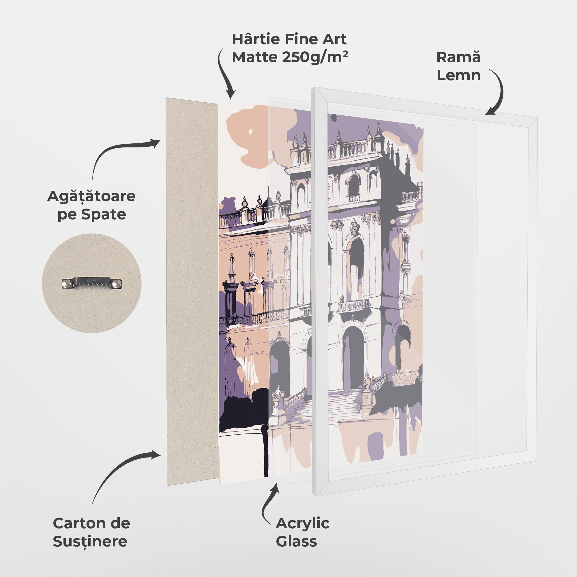 Poster Înrămat Palace Of Versailles Art mockup 1