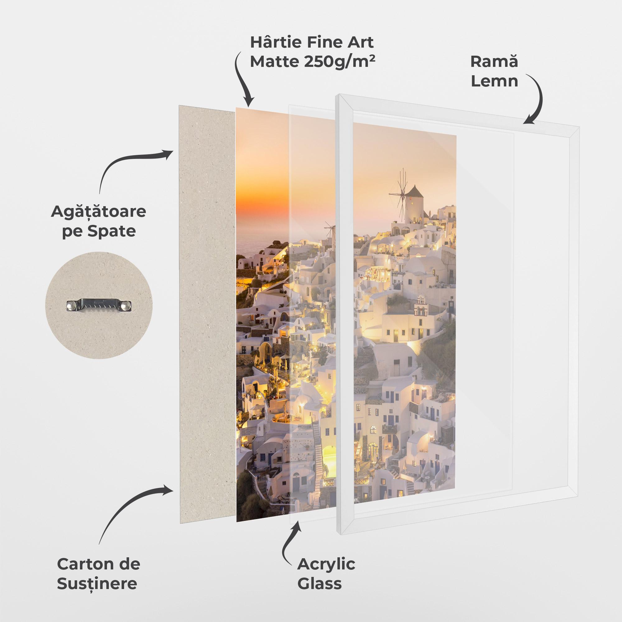 Poster Înrămat Santorini Greece mockup 1