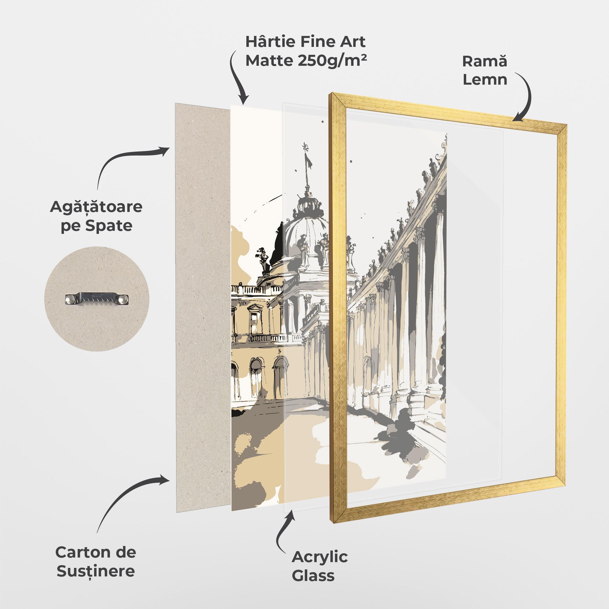 Poster Înrămat Art Palace Of Versailles mockup 1