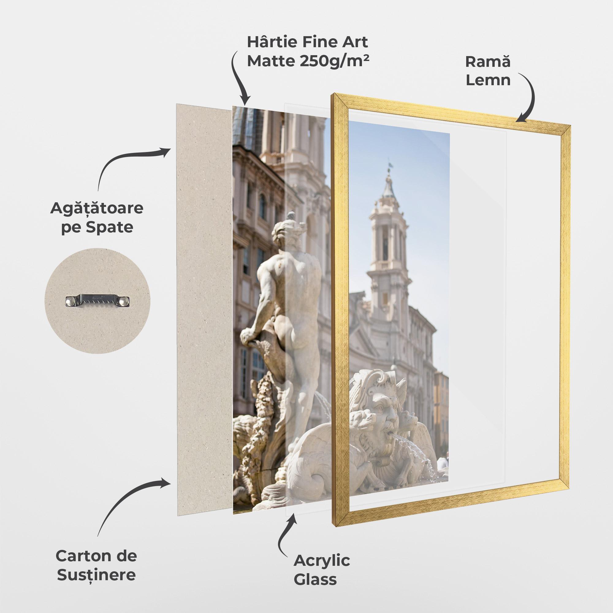 Poster Înrămat Baroque Statue Italy mockup 1