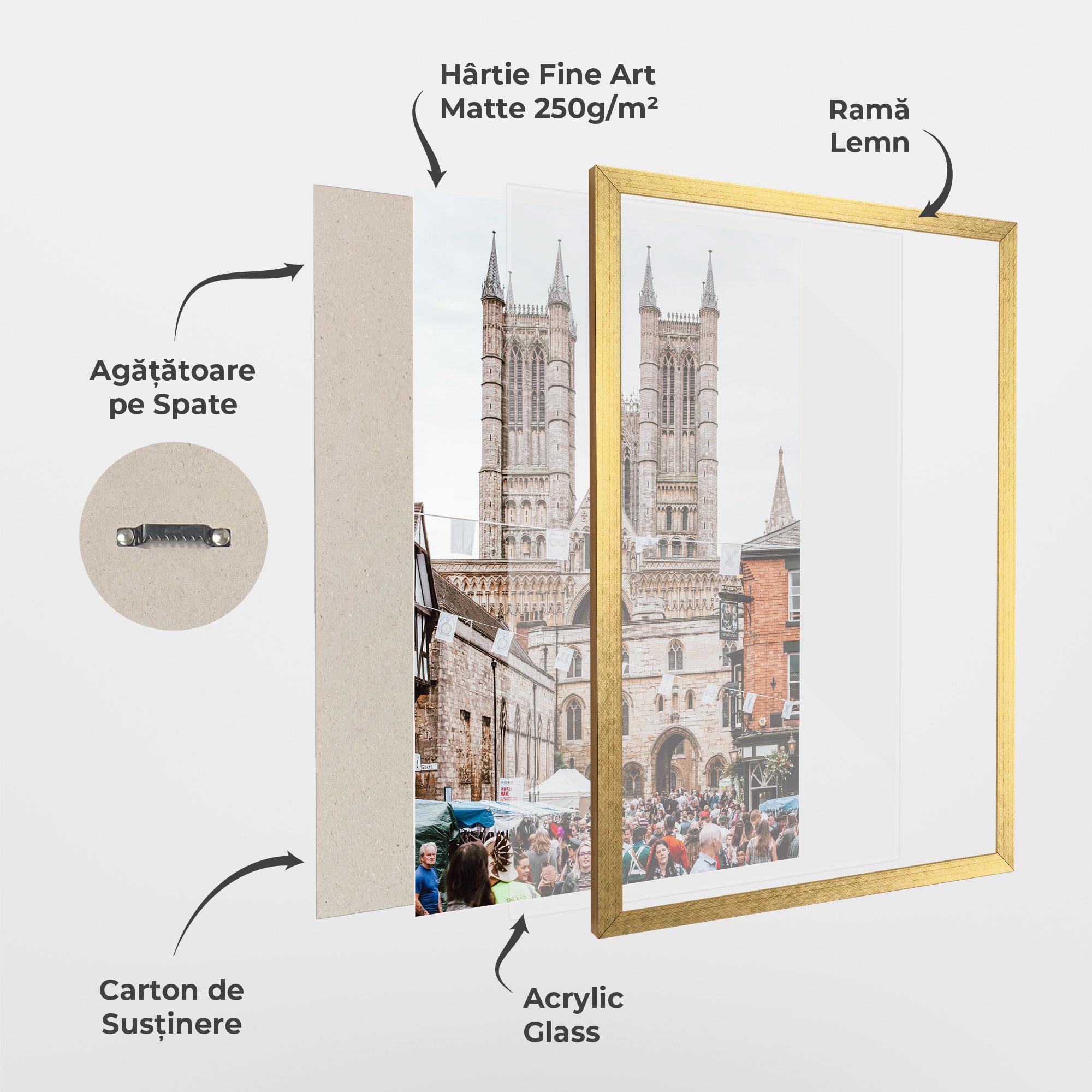 Poster Înrămat Lincoln Cathedral mockup 1
