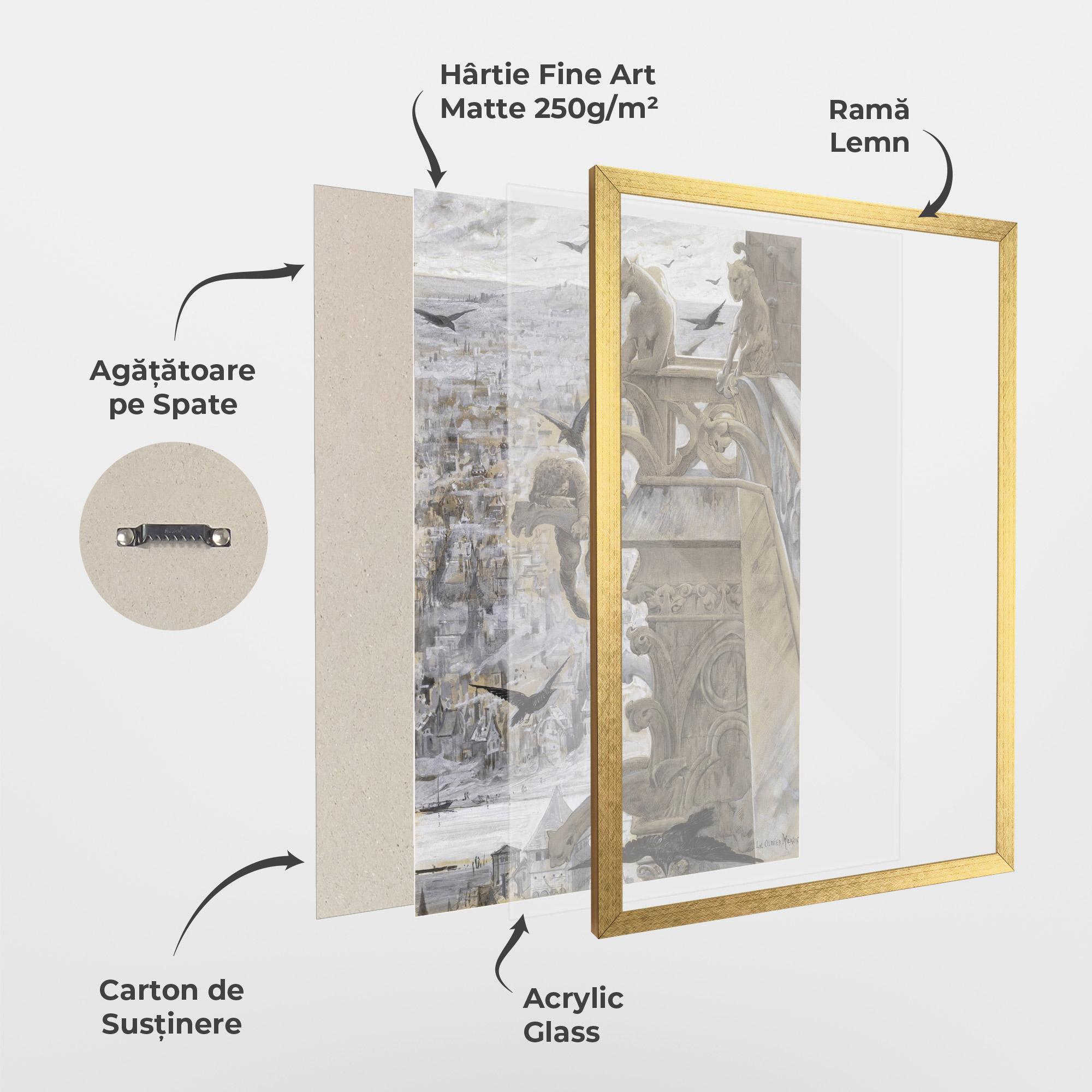 Poster Înrămat Notre Dame mockup 1