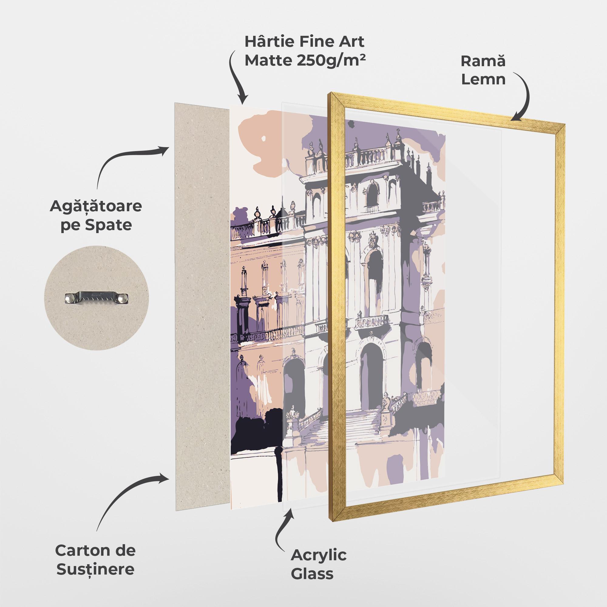 Poster Înrămat Palace Of Versailles Art mockup 1