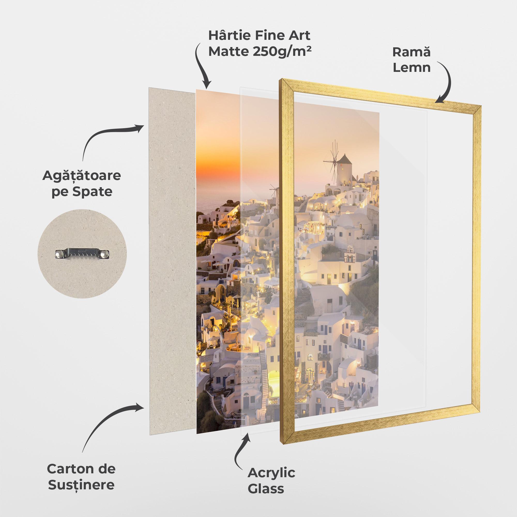 Poster Înrămat Santorini Greece mockup 1