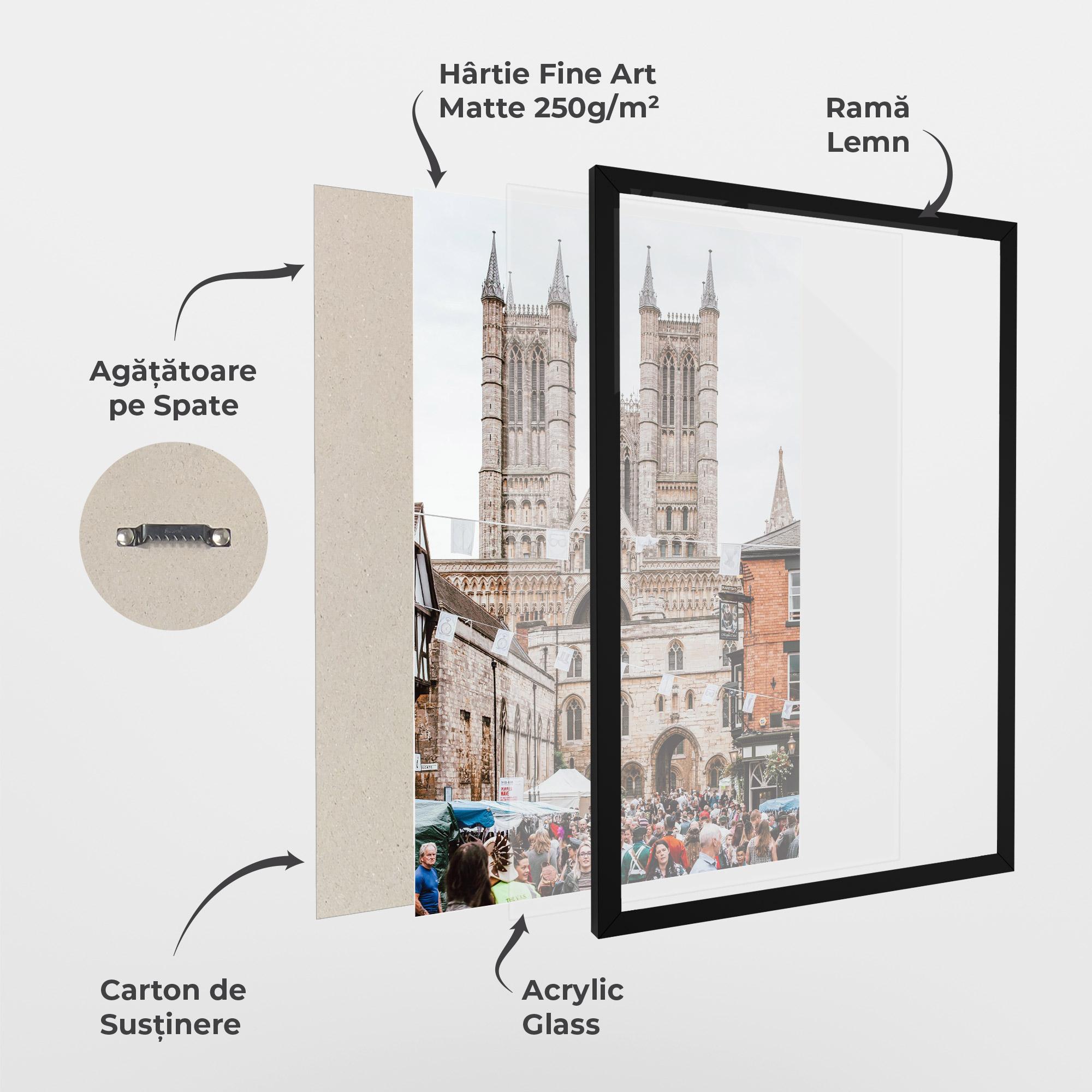 Poster Înrămat Lincoln Cathedral mockup 1