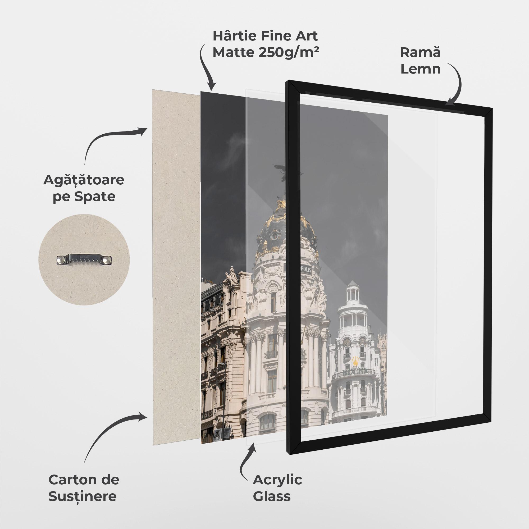 Poster Înrămat Metropolis Building mockup 1