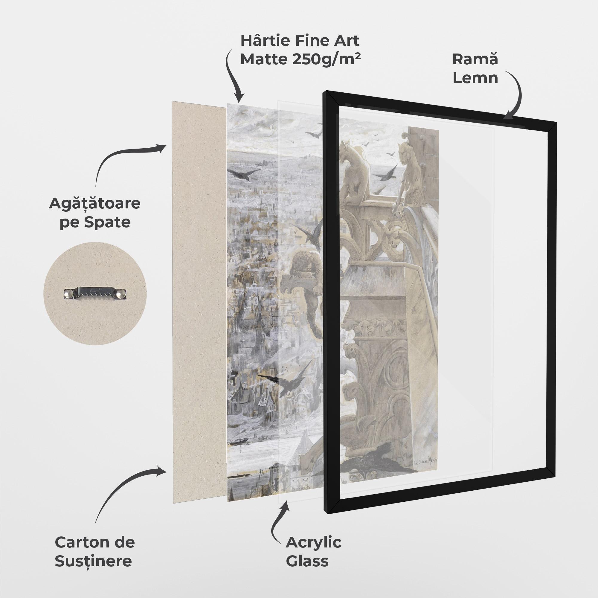 Poster Înrămat Notre Dame mockup 1