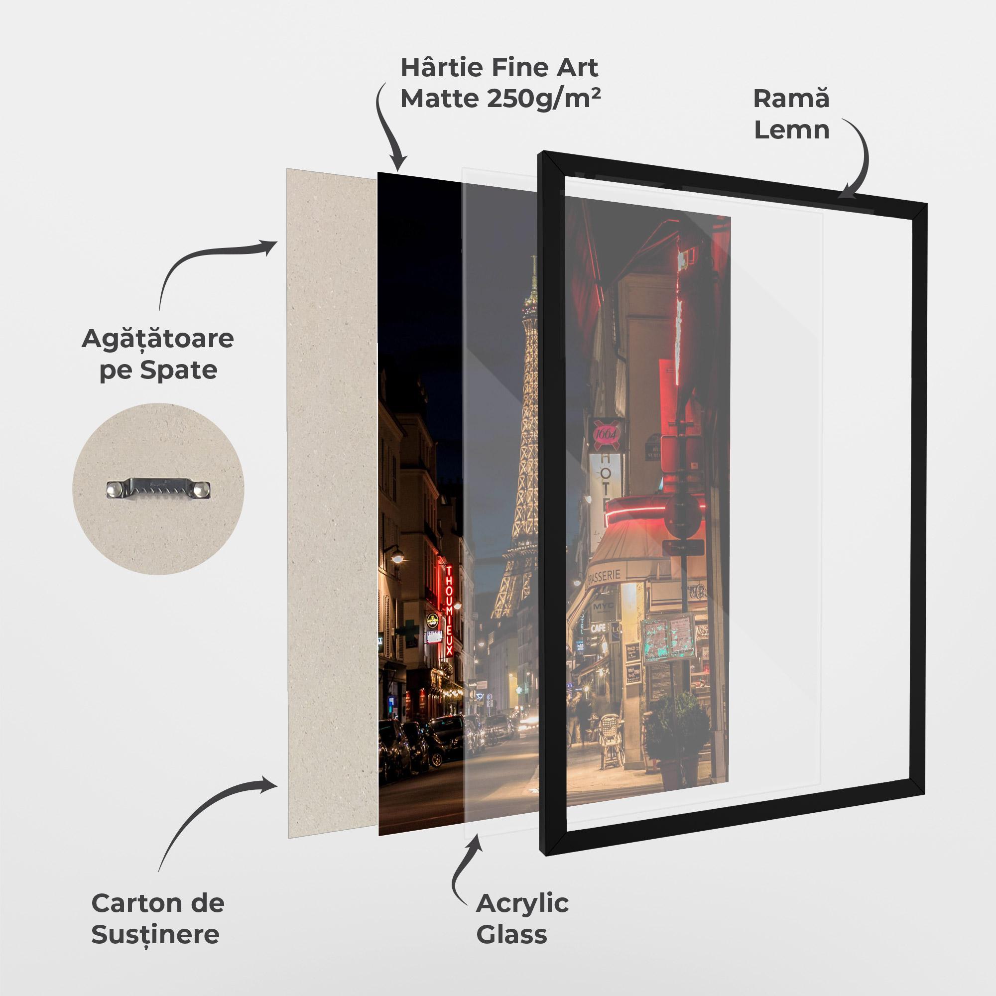 Poster Înrămat Paris Walk mockup 1