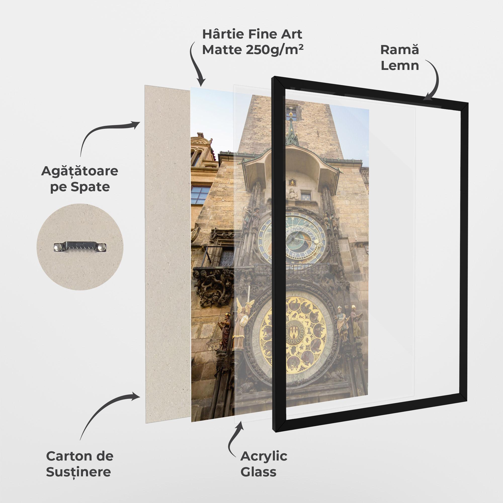 Poster Înrămat Prague Clock mockup 1