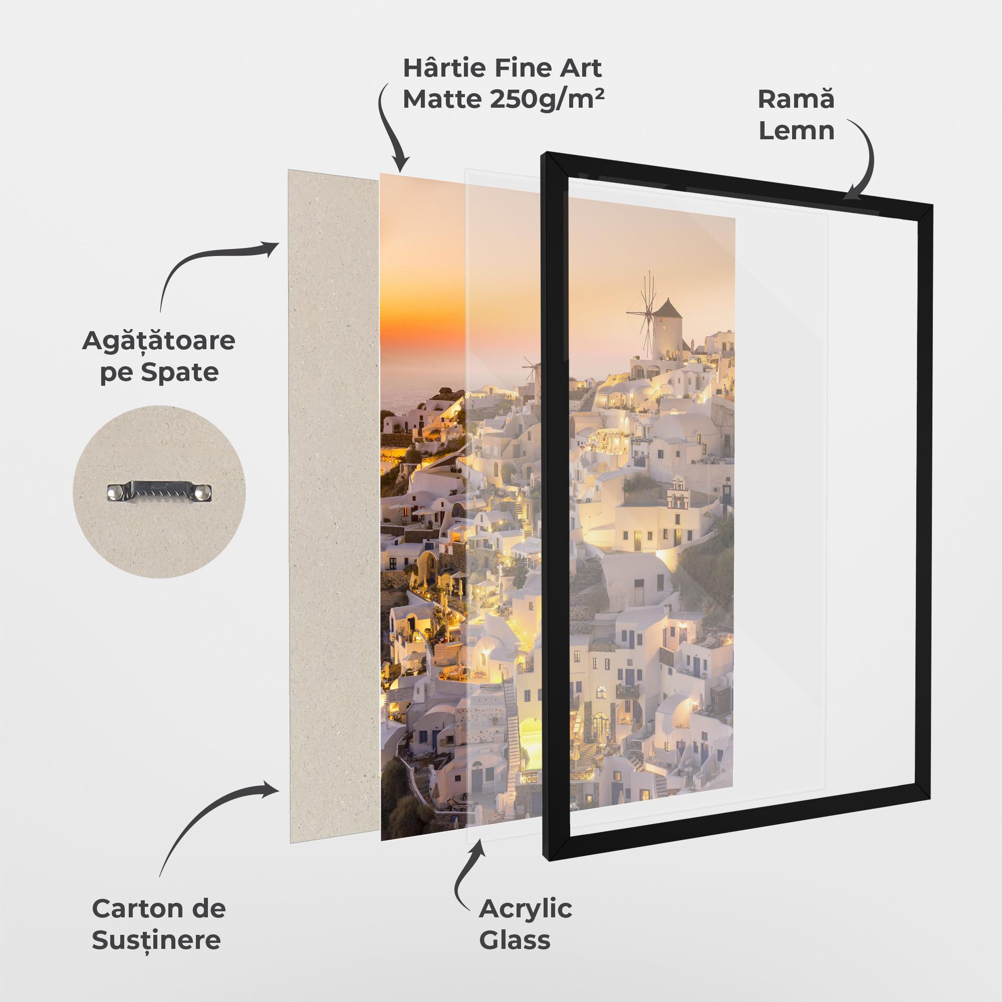 Poster Înrămat Santorini Greece mockup 1