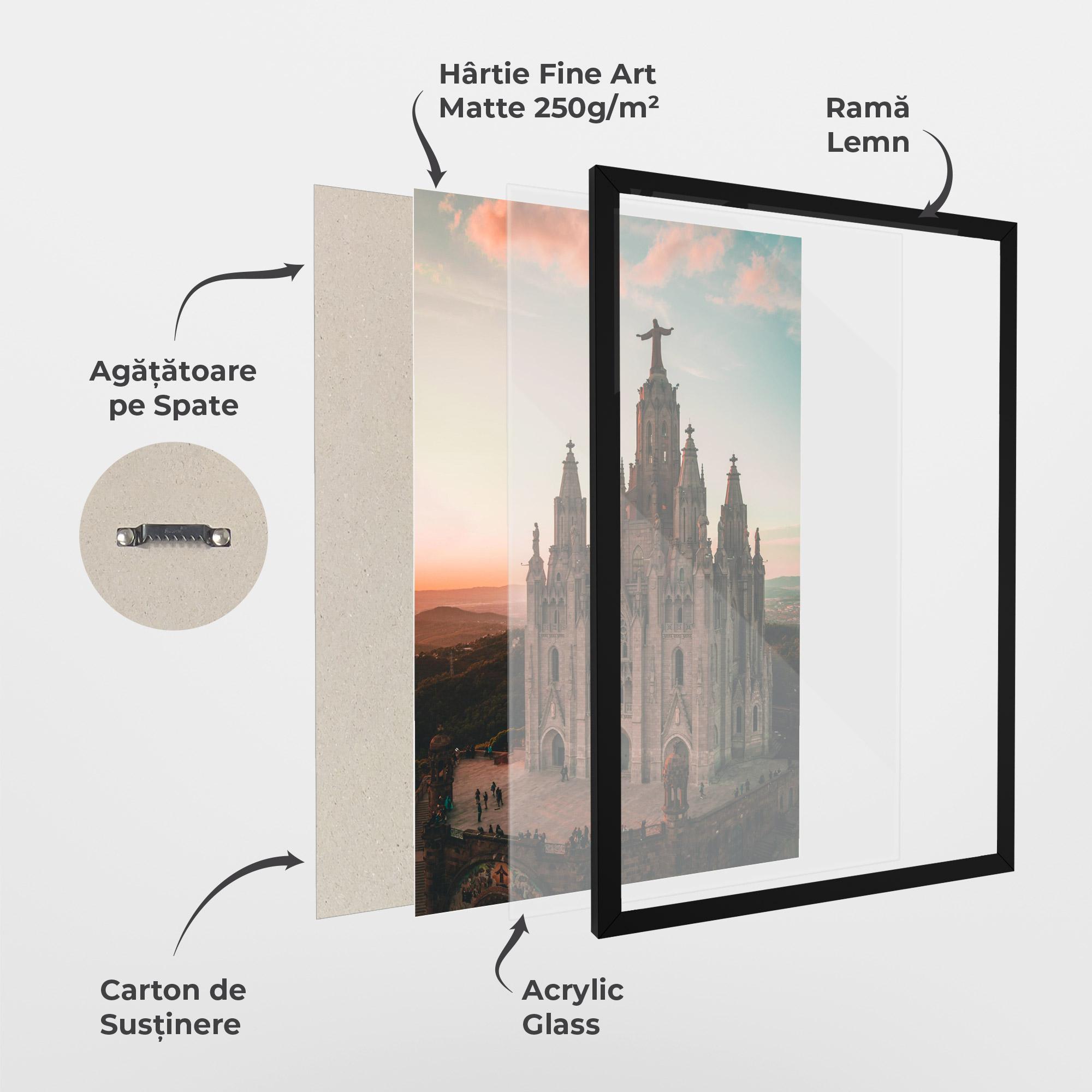 Poster Înrămat Tibidabo Barcelona mockup 1