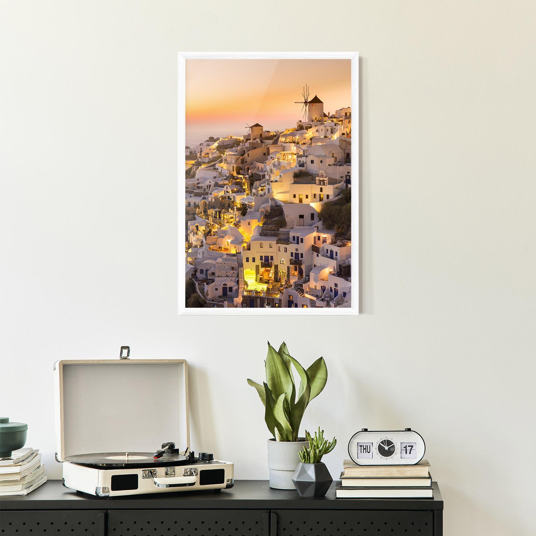 Poster Înrămat Santorini Greece mockup 2
