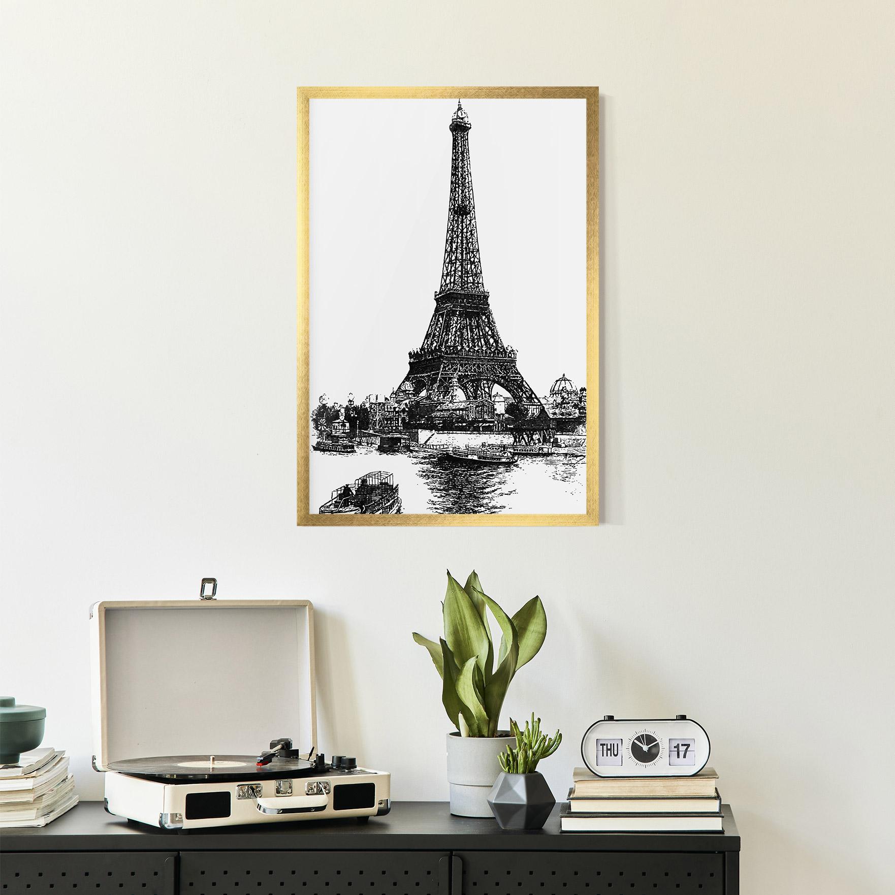 Poster Înrămat Eiffel Tower Drawing mockup 2