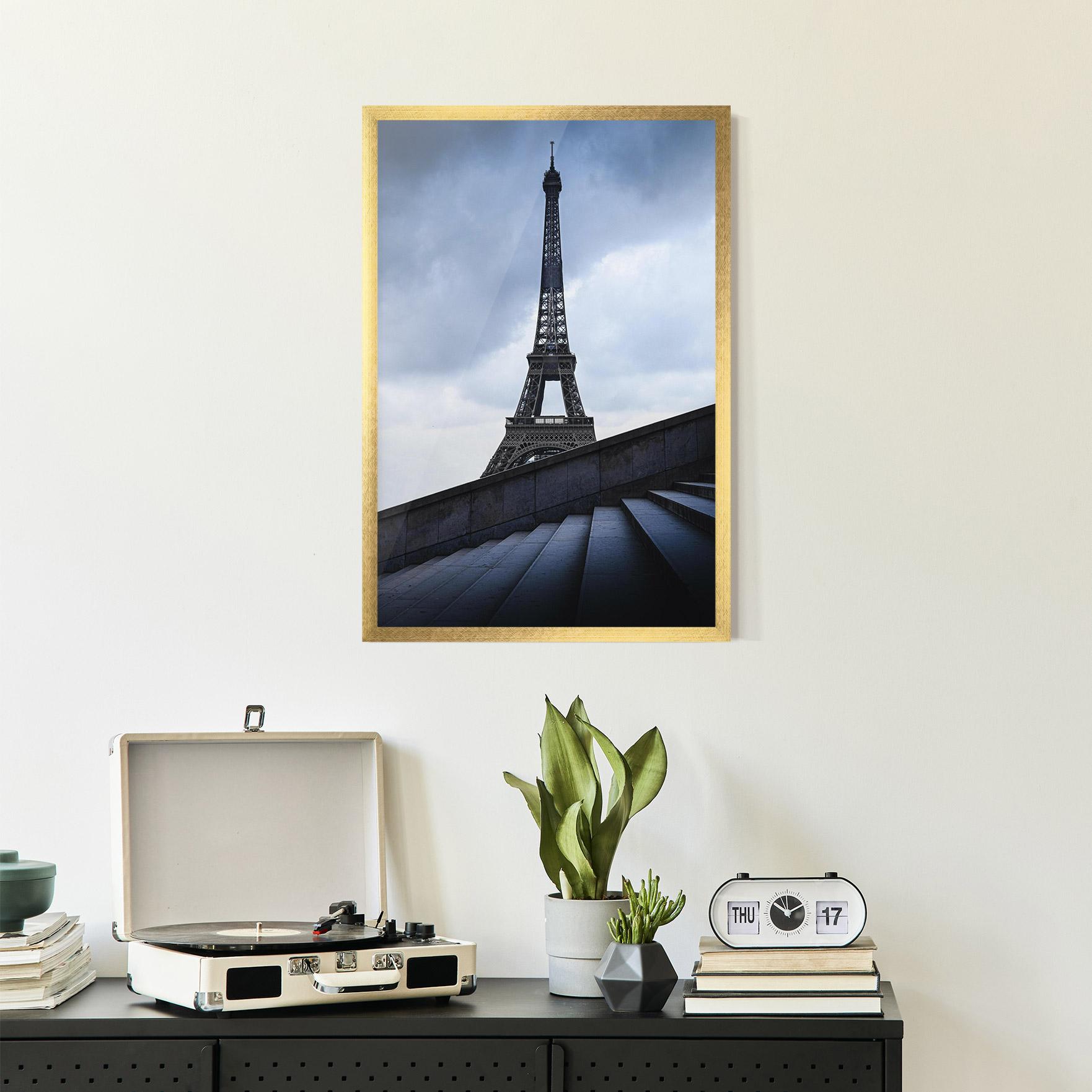 Poster Înrămat Eiffel Tower Stairs mockup 2