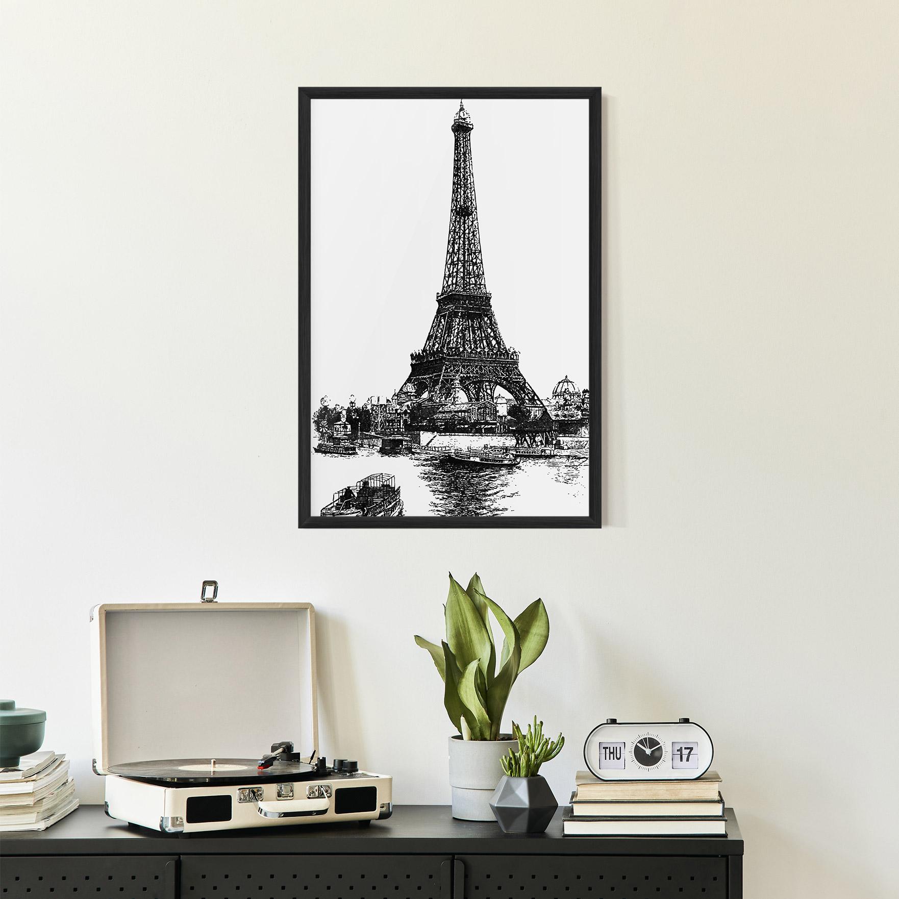 Poster Înrămat Eiffel Tower Drawing mockup 2