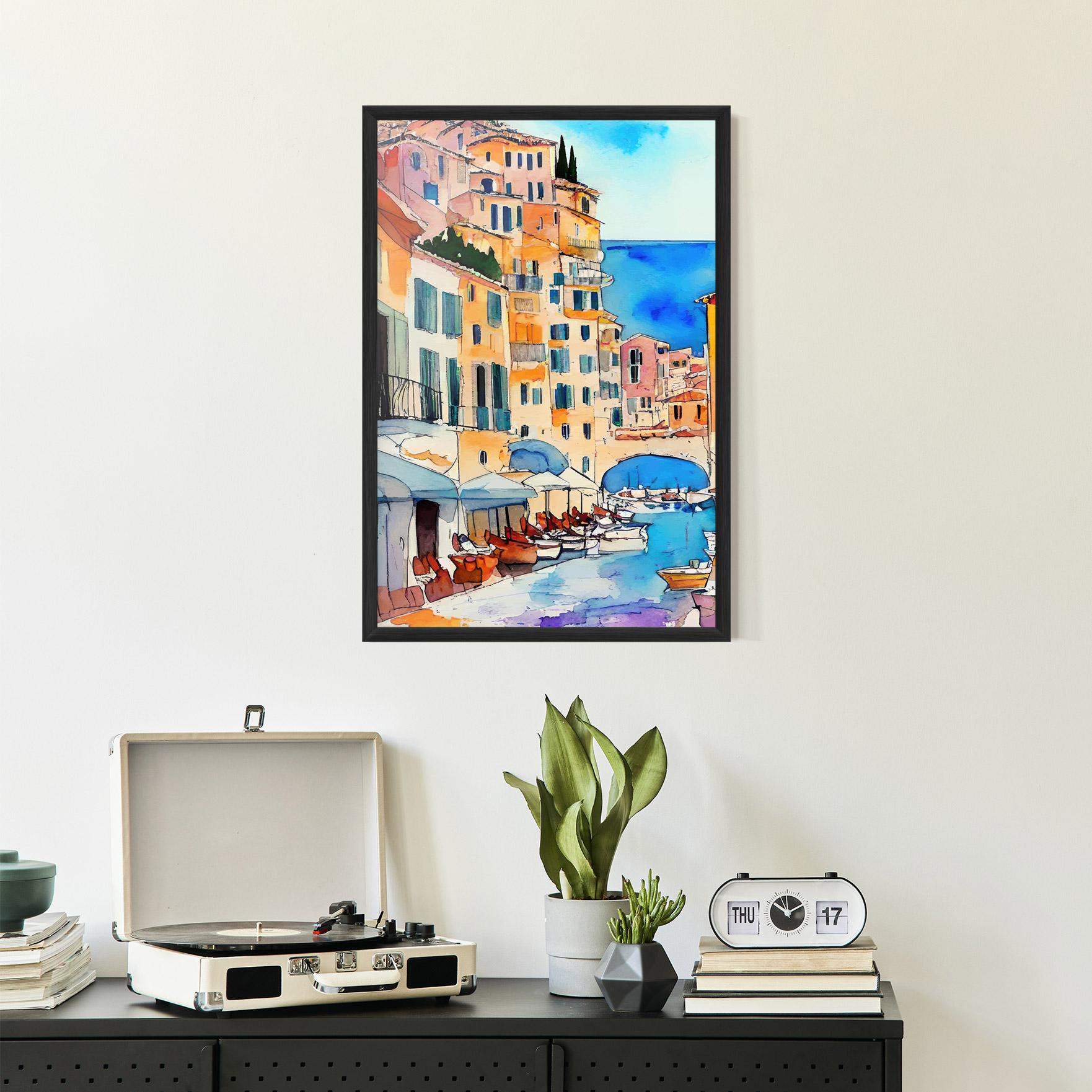 Poster Înrămat France Watercolor mockup 2