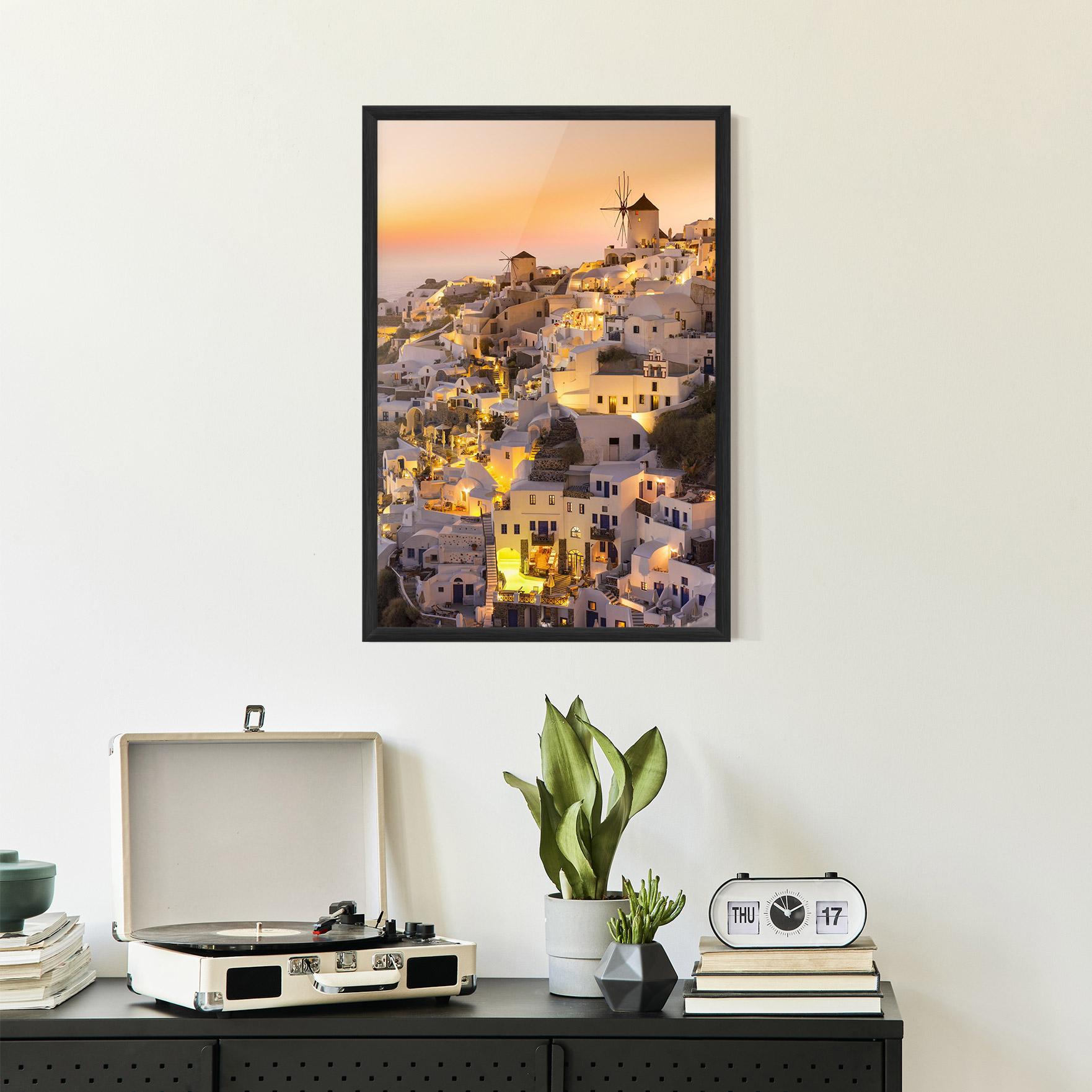 Poster Înrămat Santorini Greece mockup 2