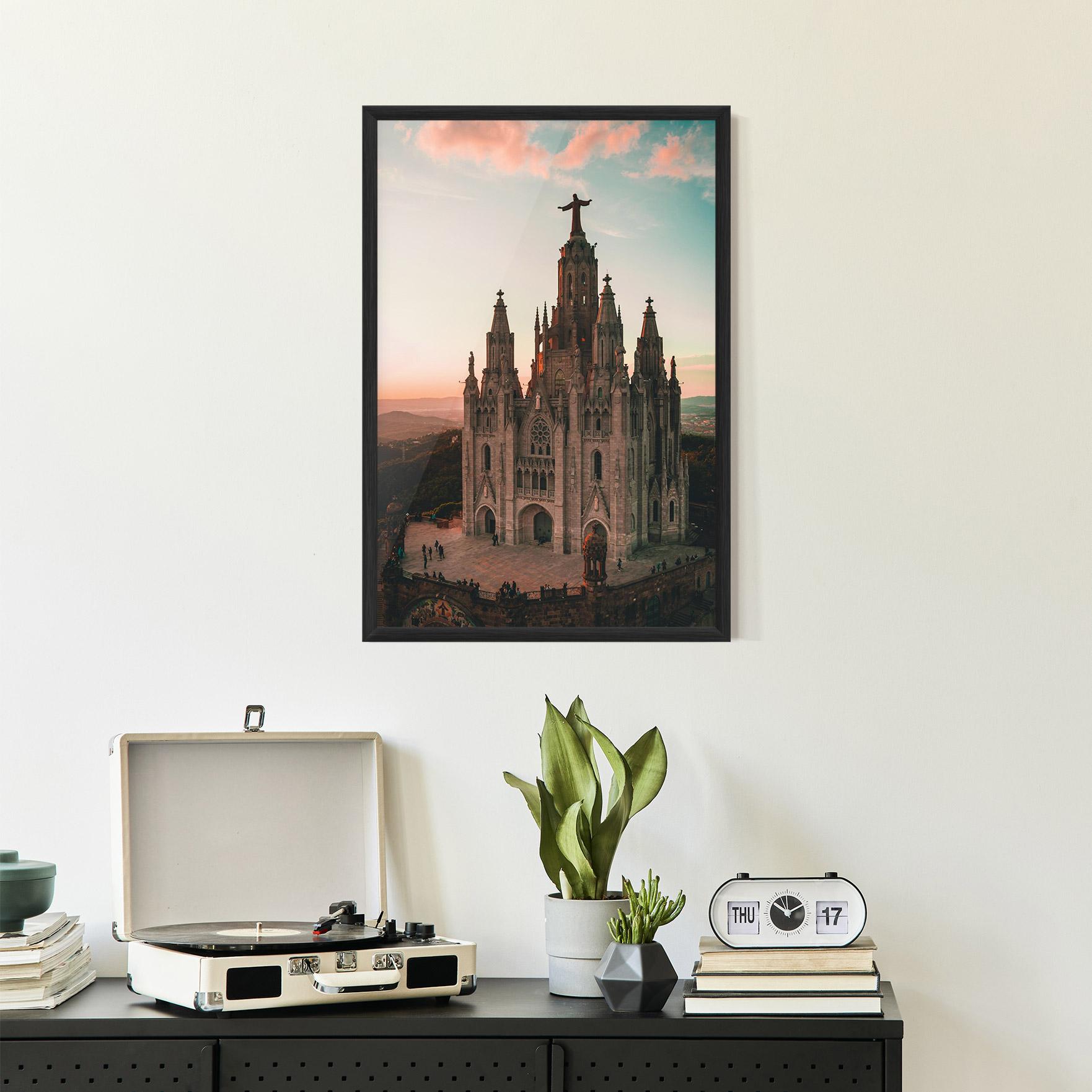Poster Înrămat Tibidabo Barcelona mockup 2