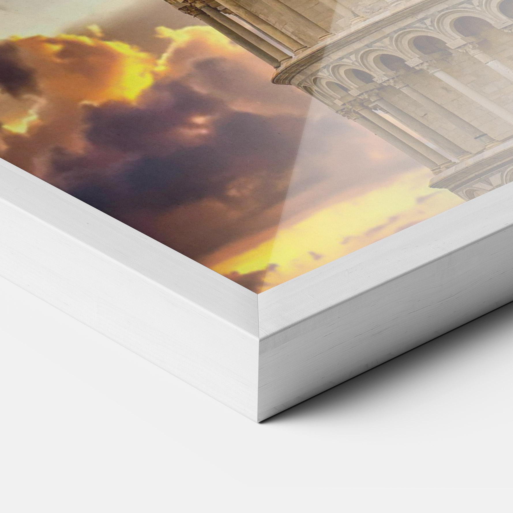 Poster Înrămat Tower Of Pisa Sunset mockup 3