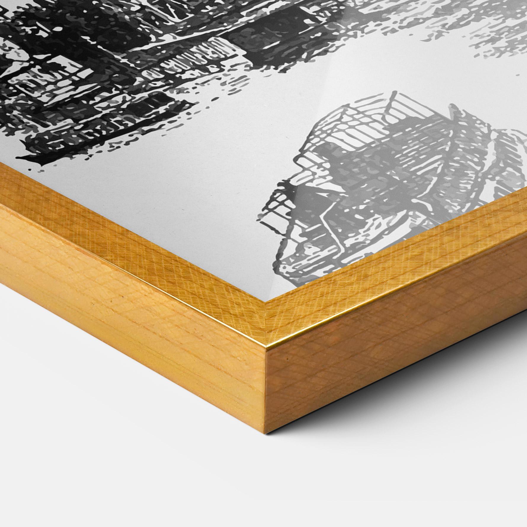 Poster Înrămat Eiffel Tower Drawing mockup 3