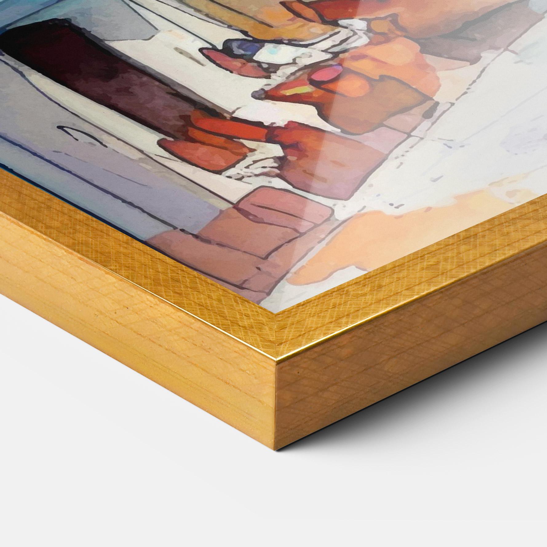 Poster Înrămat France Watercolor mockup 3