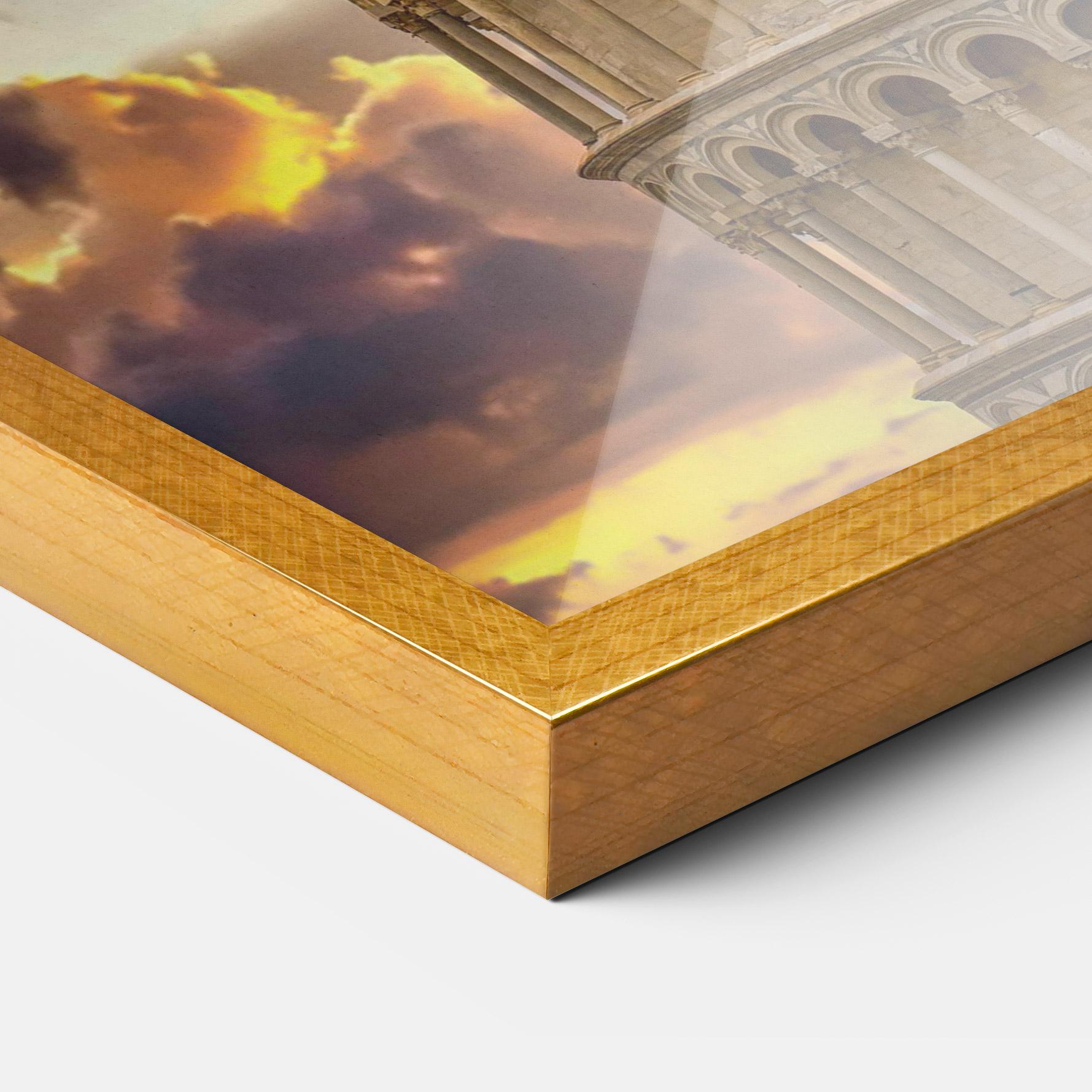 Poster Înrămat Tower Of Pisa Sunset mockup 3