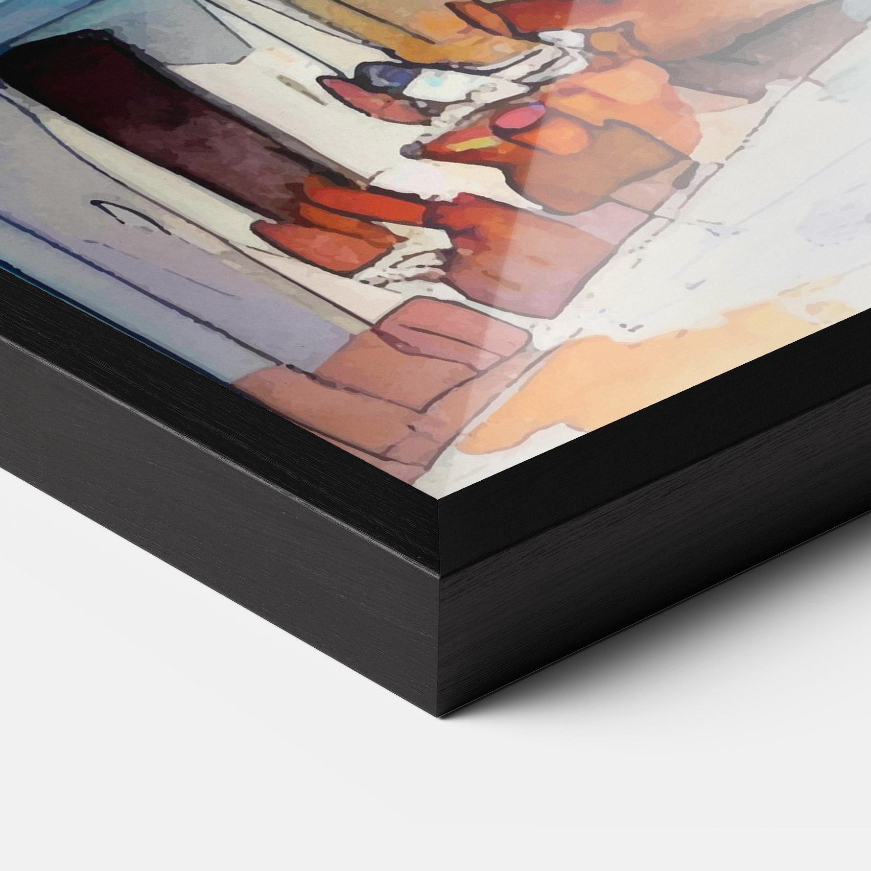 Poster Înrămat France Watercolor mockup 3