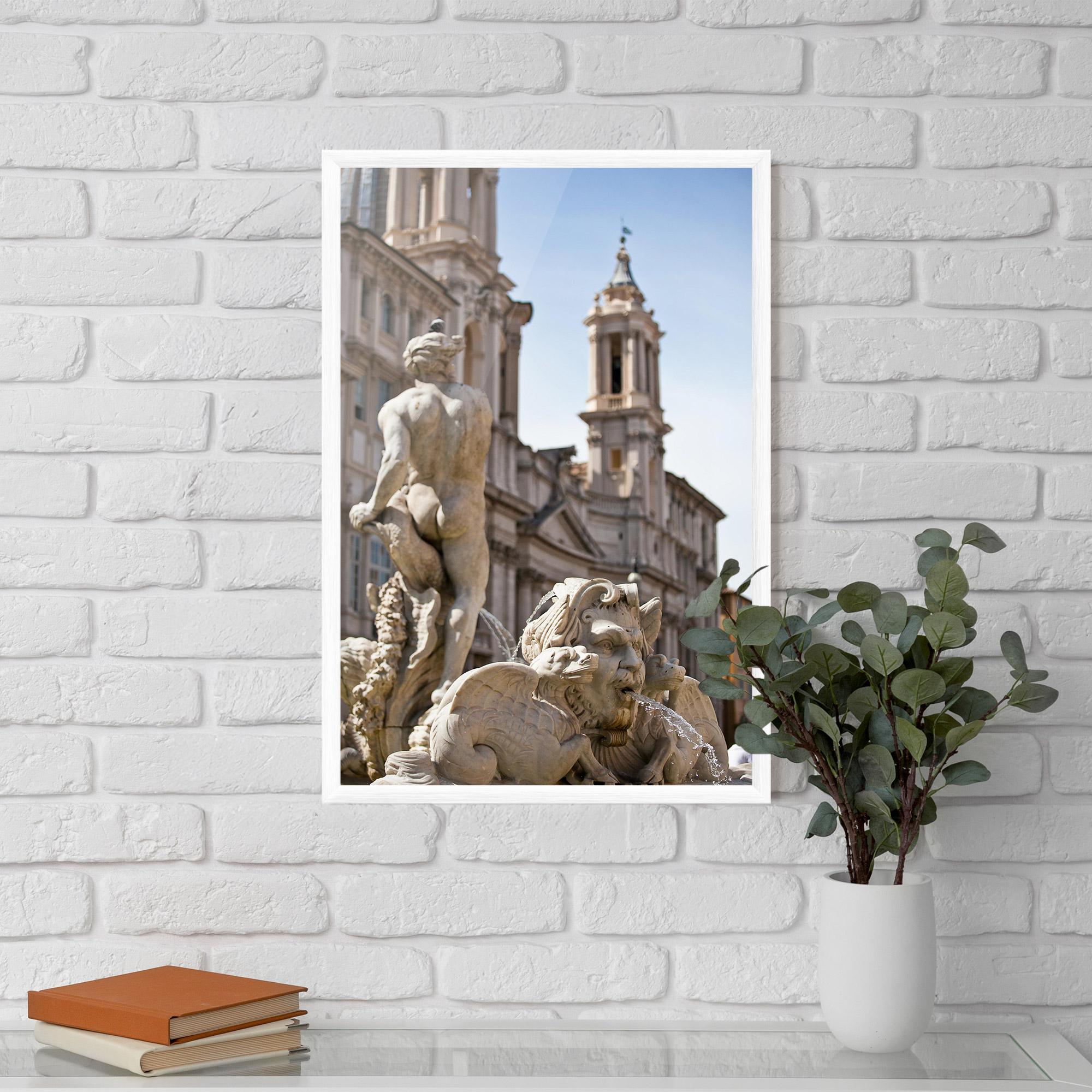 Poster Înrămat Baroque Statue Italy mockup 5