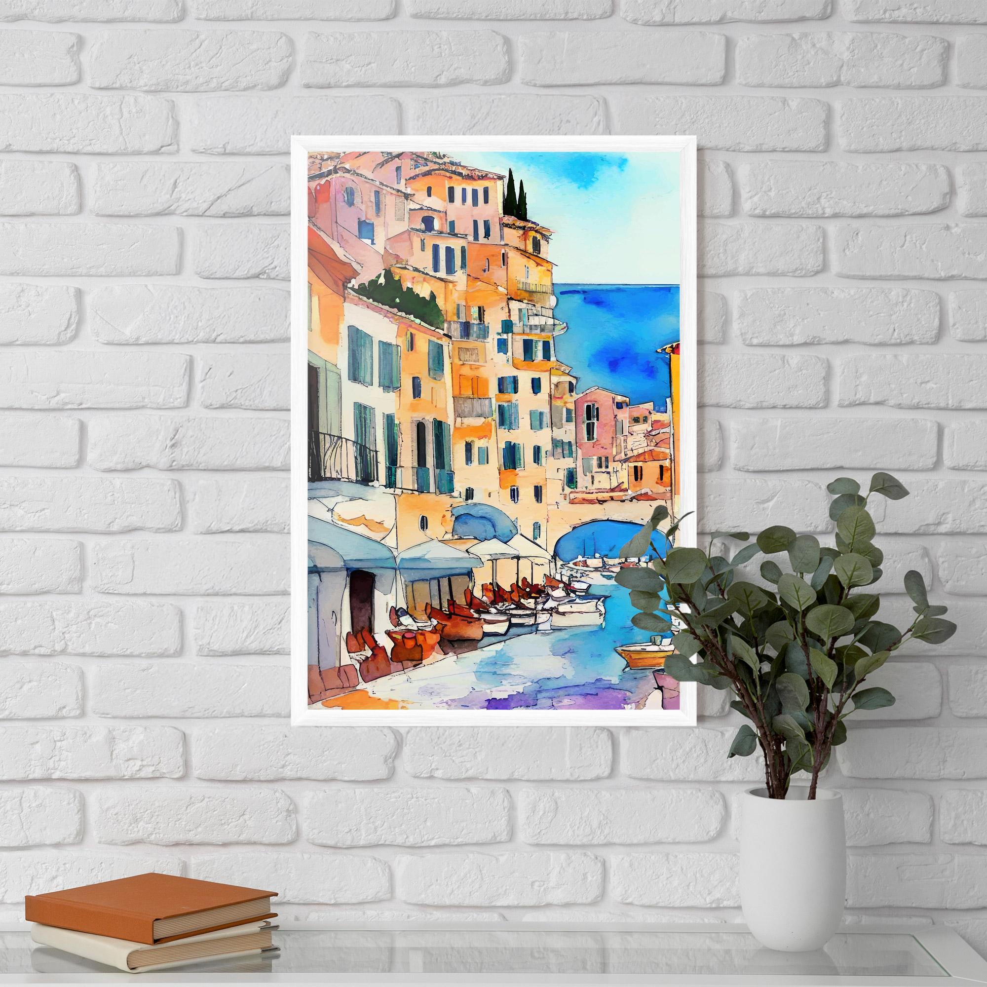Poster Înrămat France Watercolor mockup 5