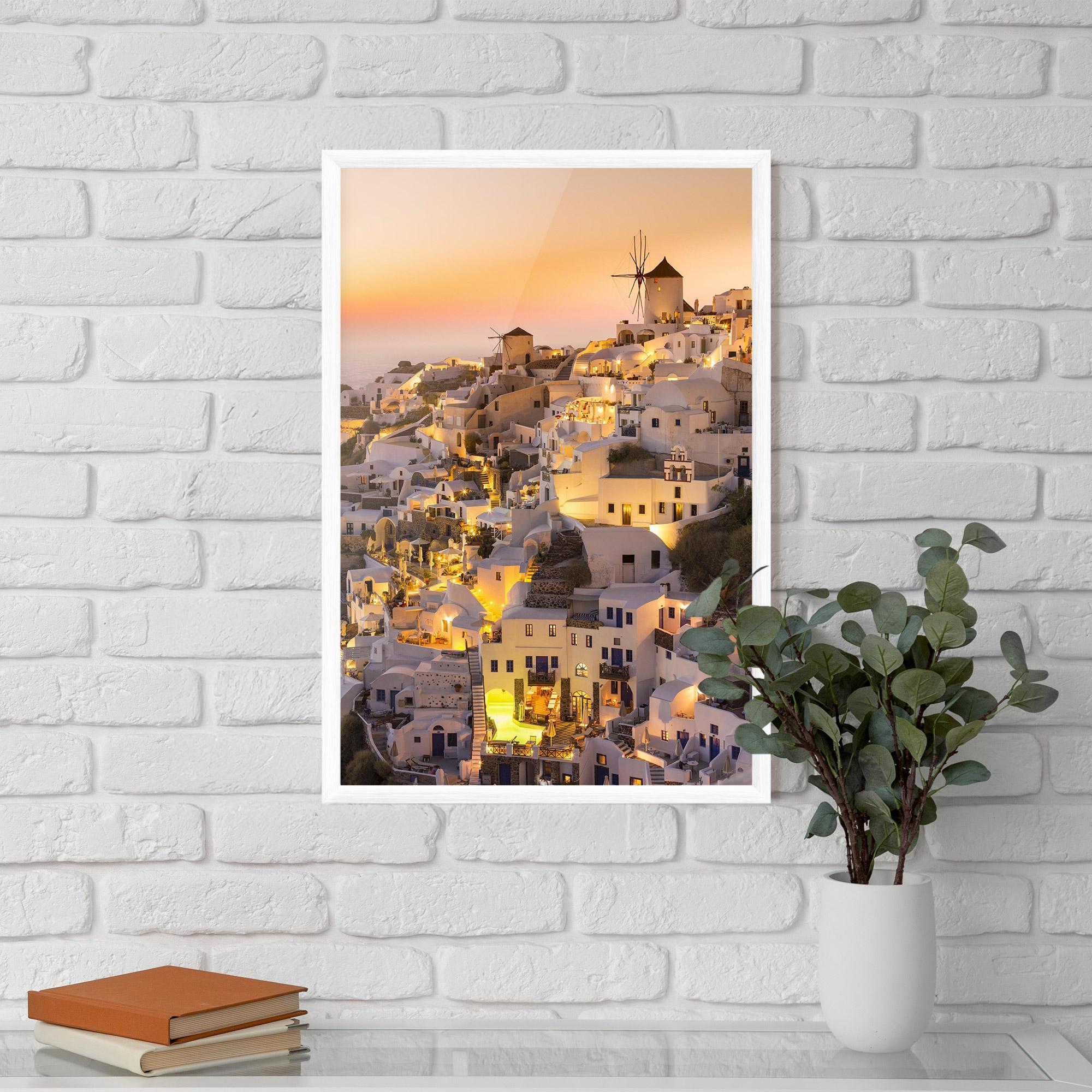 Poster Înrămat Santorini Greece mockup 5