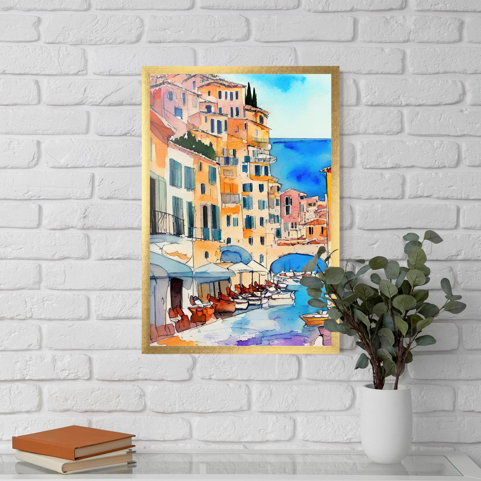 Poster Înrămat France Watercolor mockup 5