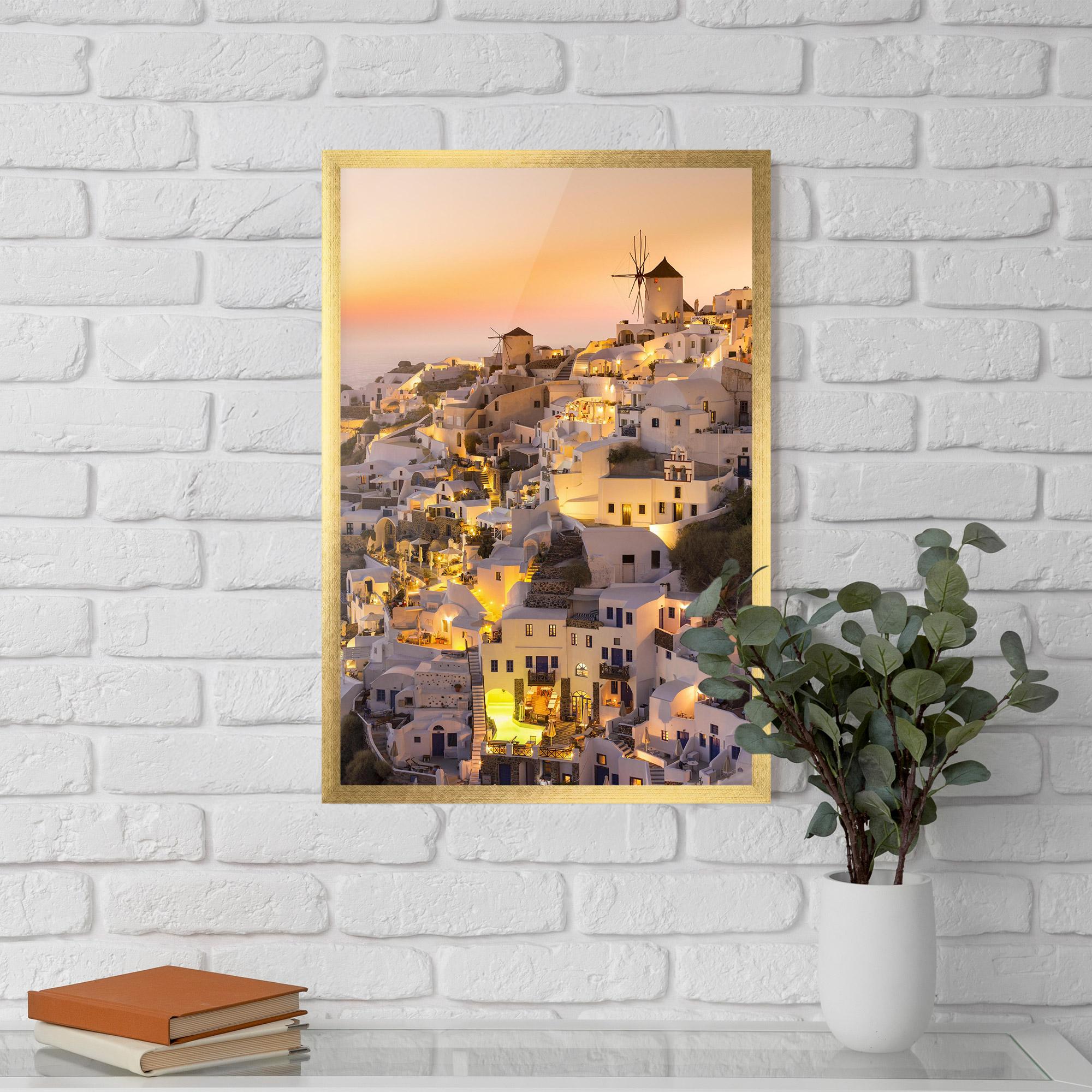 Poster Înrămat Santorini Greece mockup 5